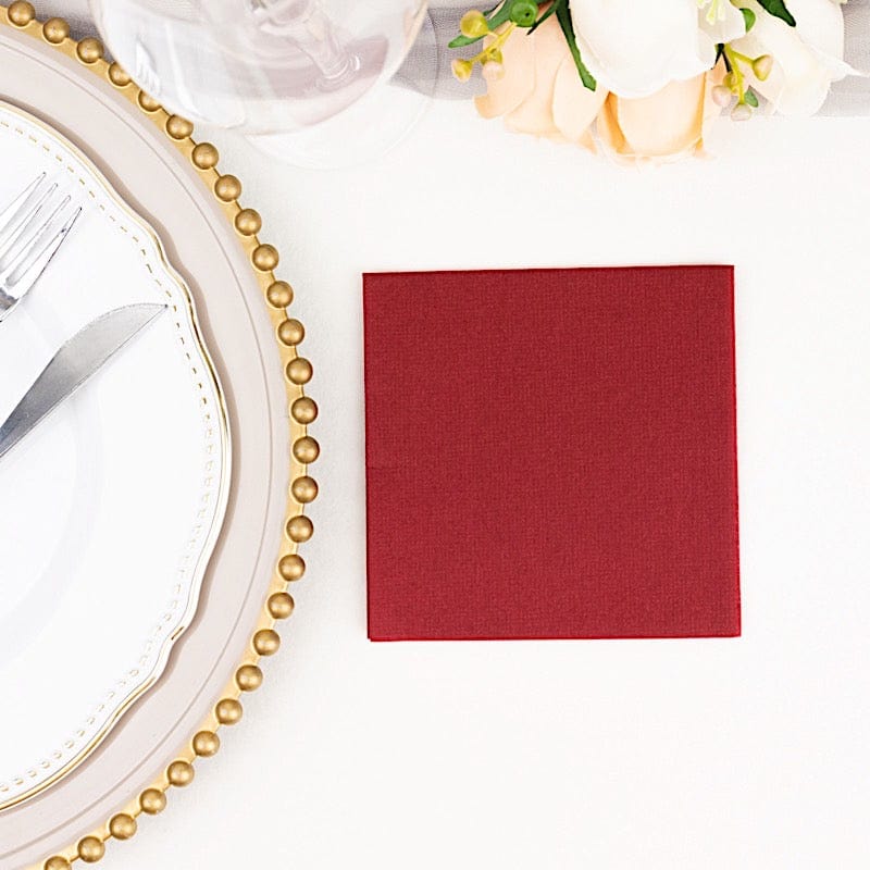 Premium 20-Pack 10x10 Inch White Airlaid Paper Cocktail Napkins - Soft, Absorbent & Disposable for Parties, Weddings & Events