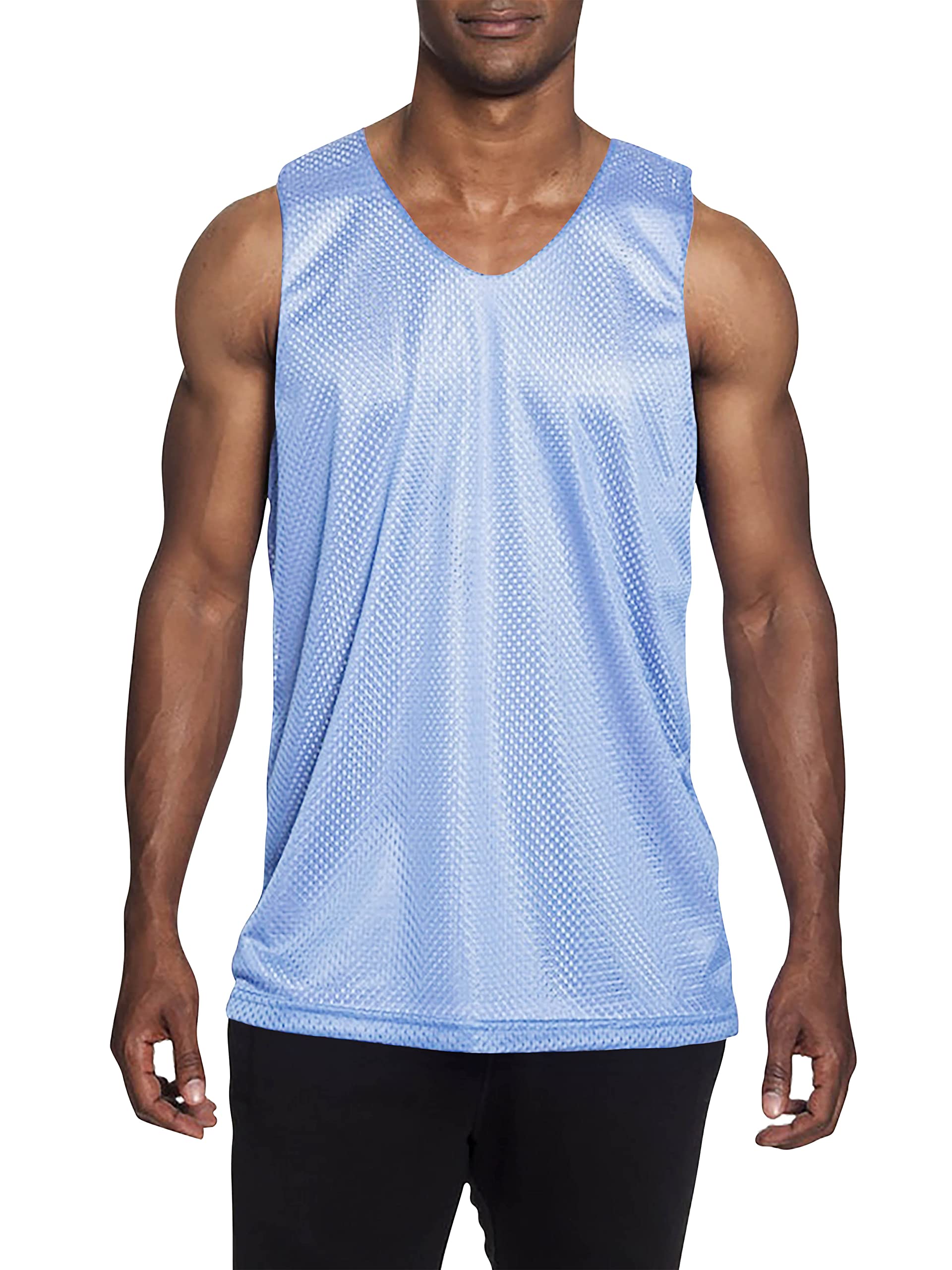 Men's Reversible Basketball Jersey - Premium Moisture-Wicking Mesh Tank Top for Sports & Streetwear - Gym, Pickup Games & Casual Wear