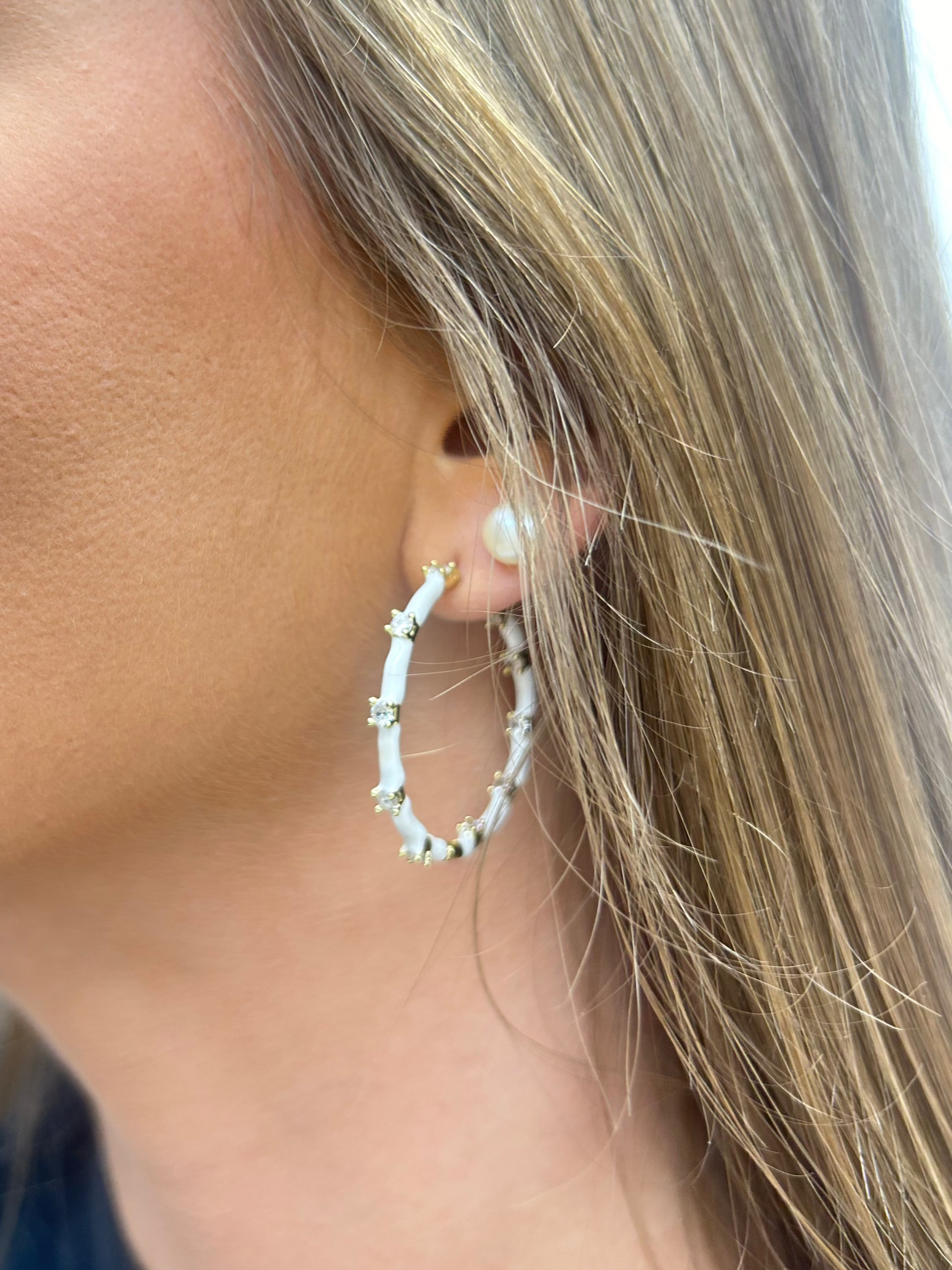 Kiki And Livy Enamel Hoop Earrings for Women - Trendy Gold & Silver Dangle Earrings - Perfect for Everyday Wear, Parties & Gifts