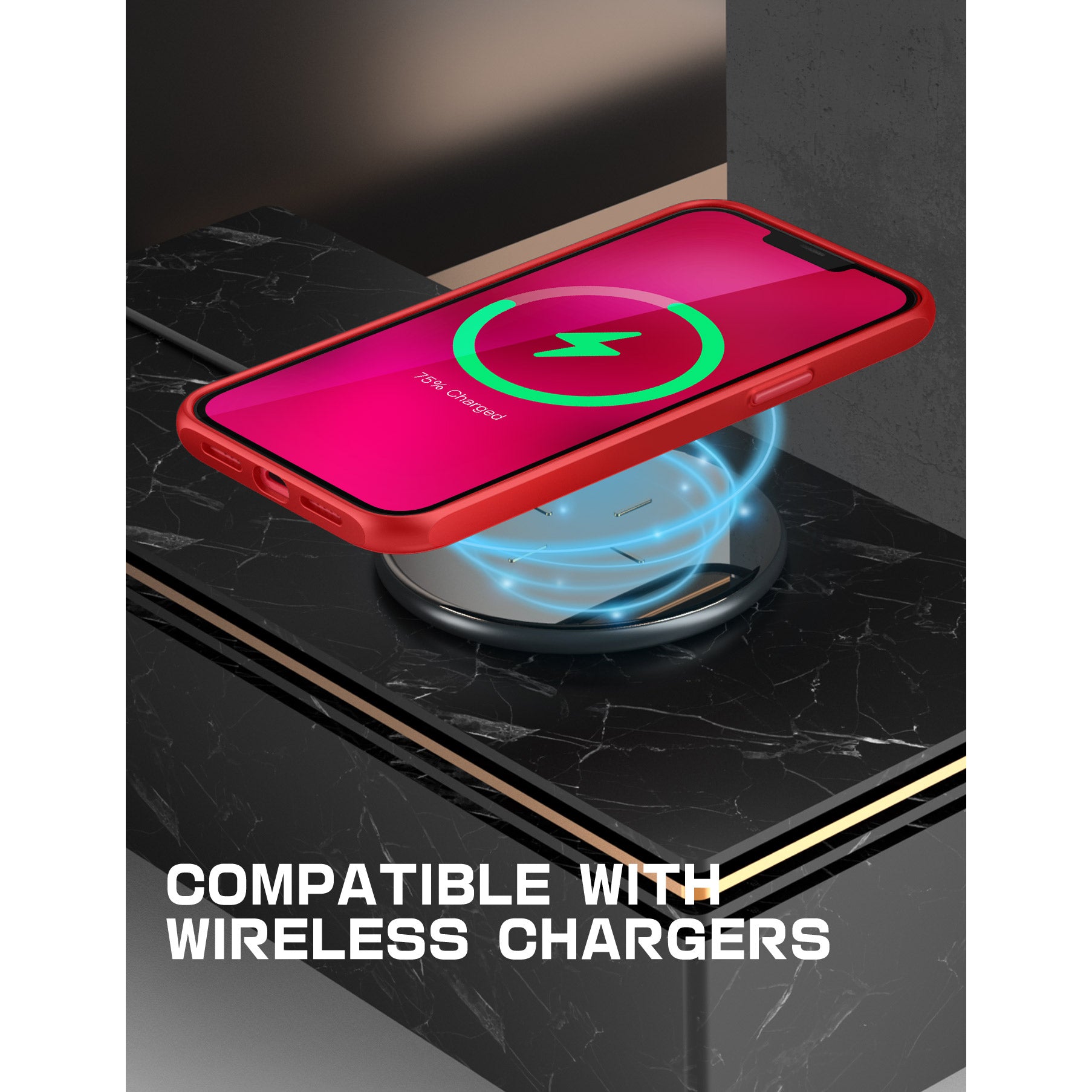 iPhone 14 Case 6.1 Inch - Unicorn Beetle Style Slim Clear Protective Cover with Shock Absorption in Red | Perfect for Everyday Use, Travel & Outdoor Activities