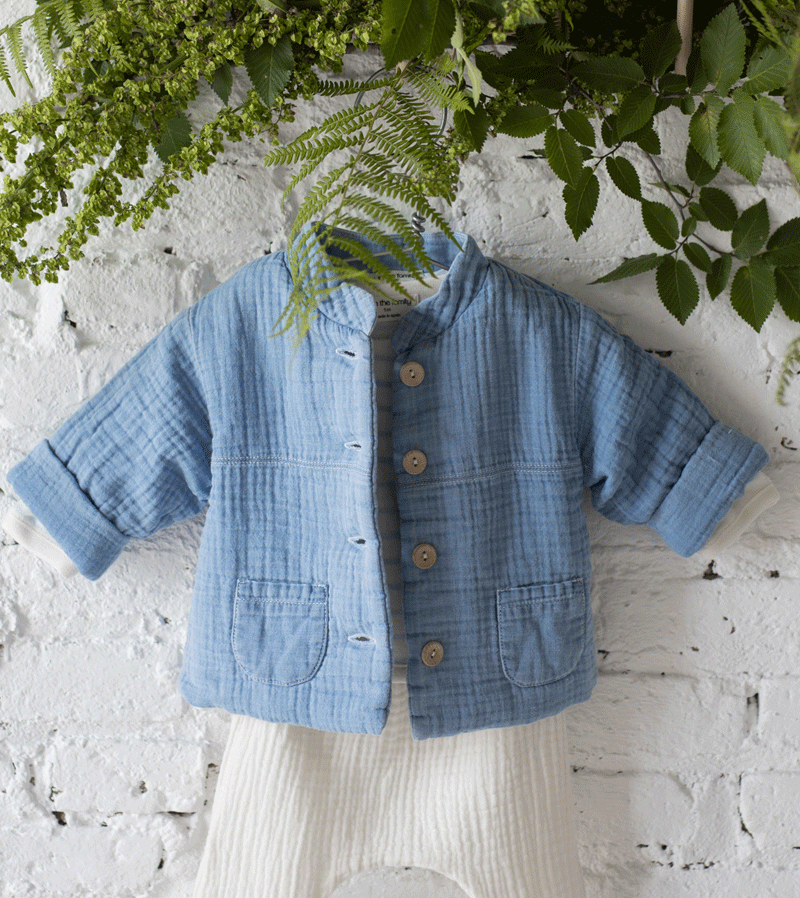 1+ in the Family Chambray Padded Adriano Jacket - Stylish Quilted Denim Coat for Women | Perfect for Fall Layering & Casual Outings