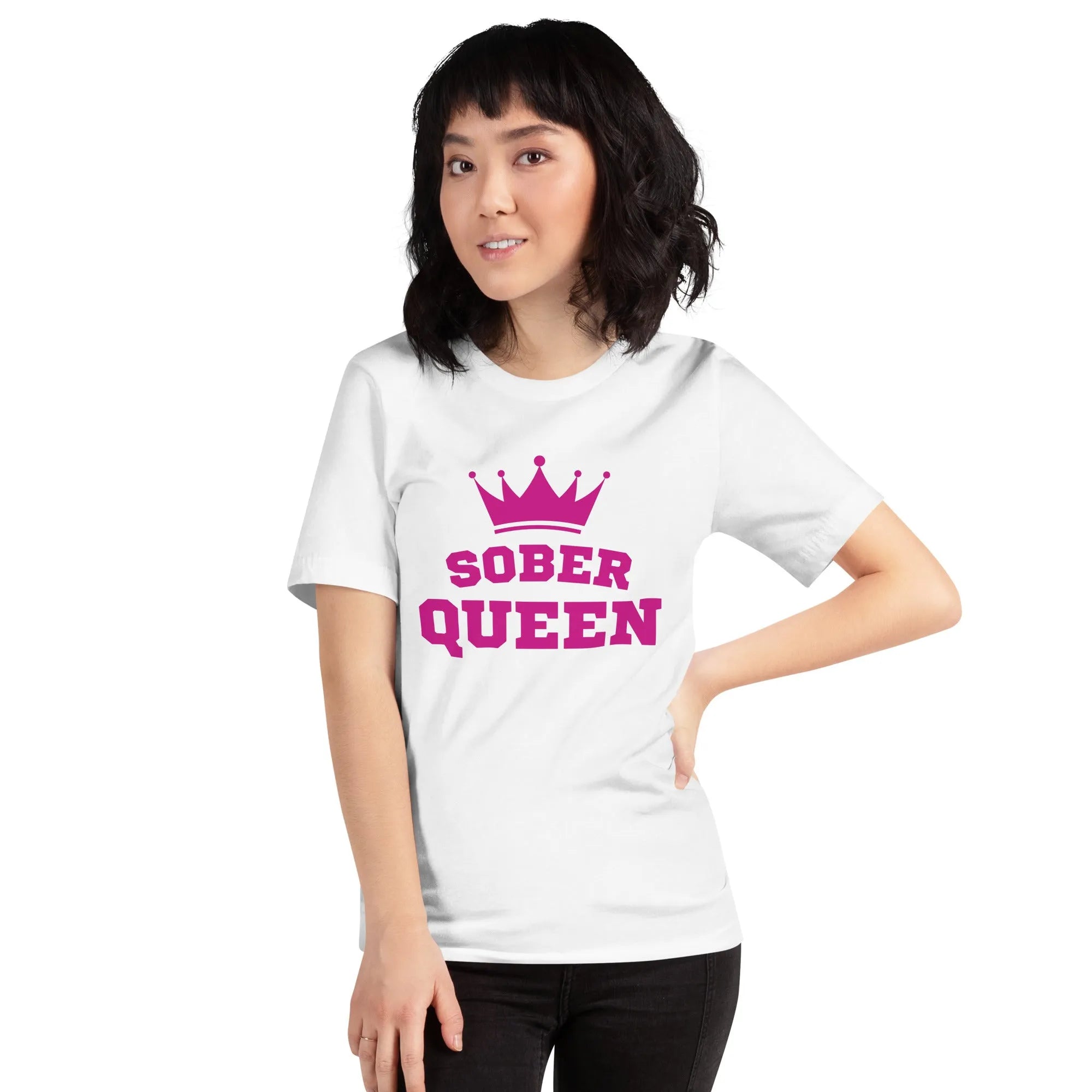 Sober Queen T-Shirt - Empowering Sobriety Apparel for Women | Celebrate Recovery & Confidence | Perfect for AA Meetings, Sober Events & Daily Inspiration