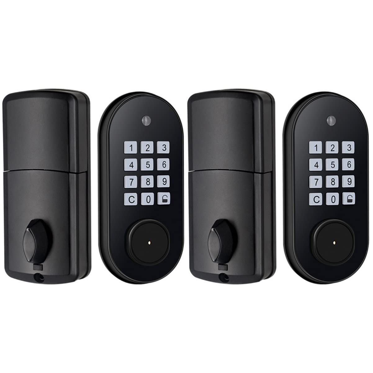 DOITOOL 2 Pack Keyless Entry Deadbolt Lock - Electronic Keypad Door Lock with Secure Access Code - Perfect for Homes, Apartments & Office Security