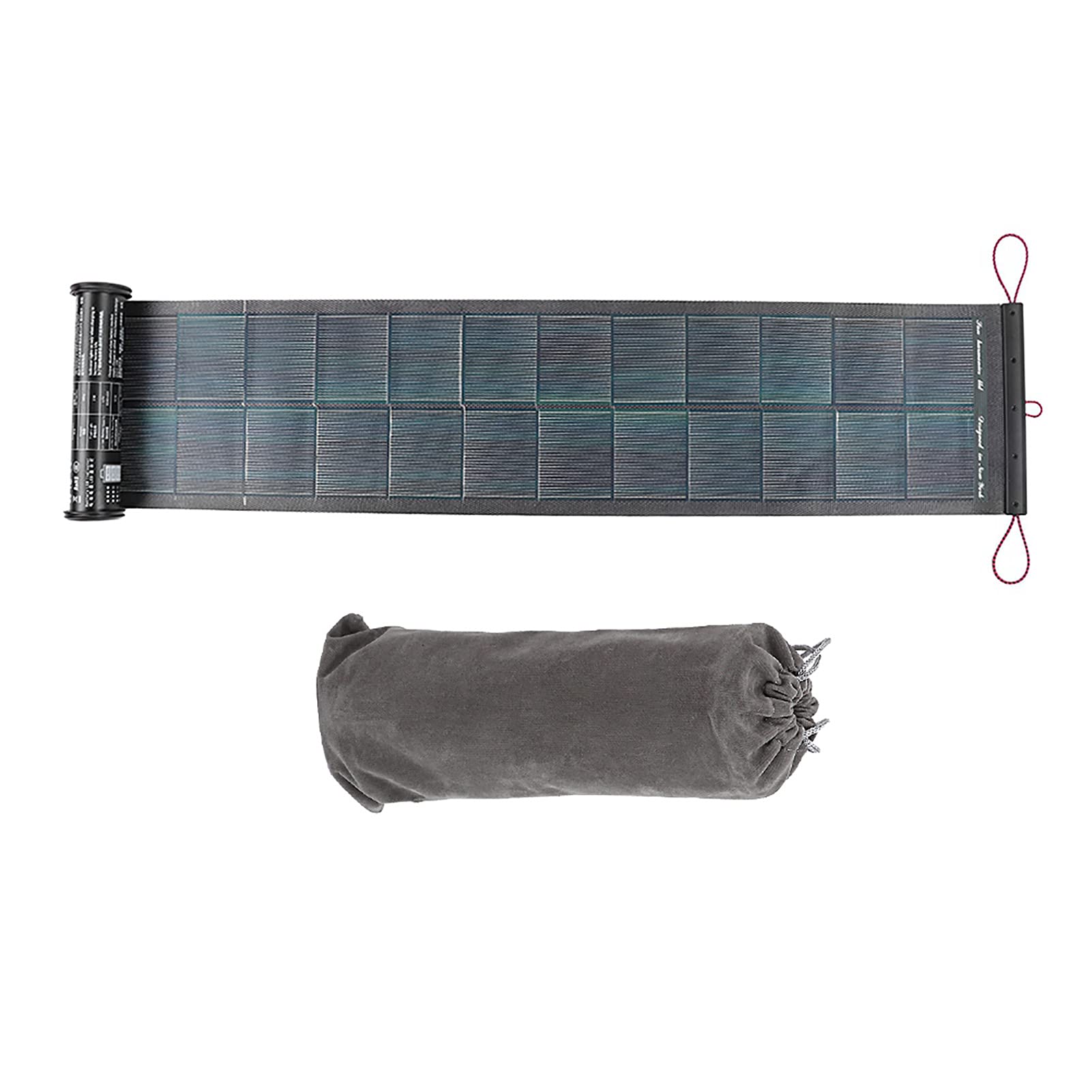 Yaosh 100W Foldable Solar Panel Charger with LED Flashlight & Dual USB Output - Portable Monocrystalline Solar Charger for Camping, Hiking, RV, and Emergency Power (Black)