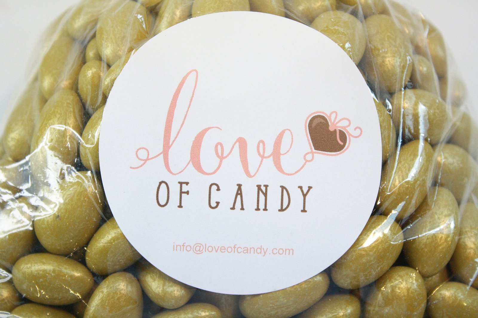 Premium Gold Jordan Almonds - Bulk Candy 1lb Bag for Weddings, Parties & Gifts | Delicious Confectionery Treats