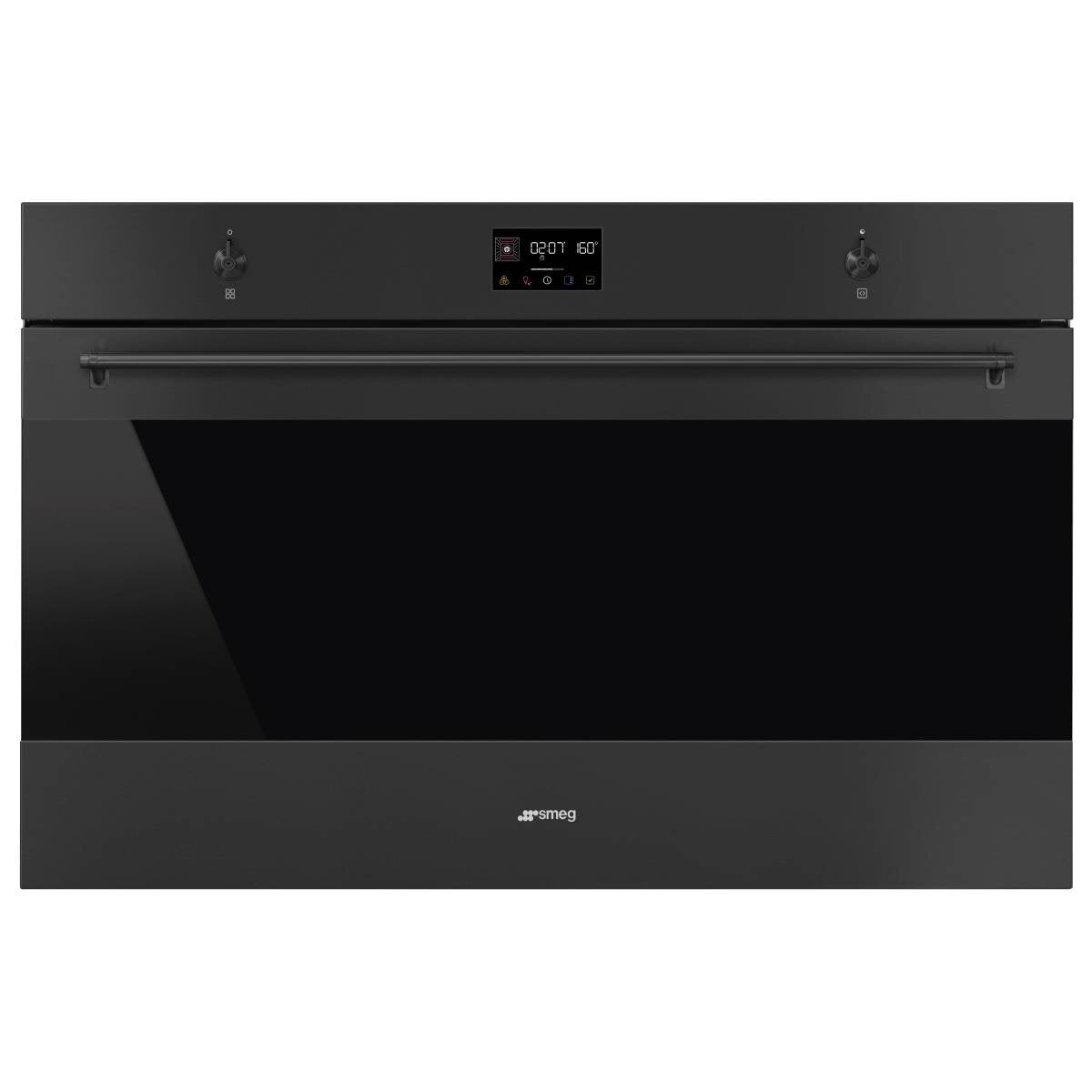 Smeg 90cm Classic Pyrolytic Oven Matte Black SFP9302TN - Premium Built-In Electric Oven with Self-Cleaning Function for Modern Kitchens | Perfect for Baking, Roasting & Entertaining