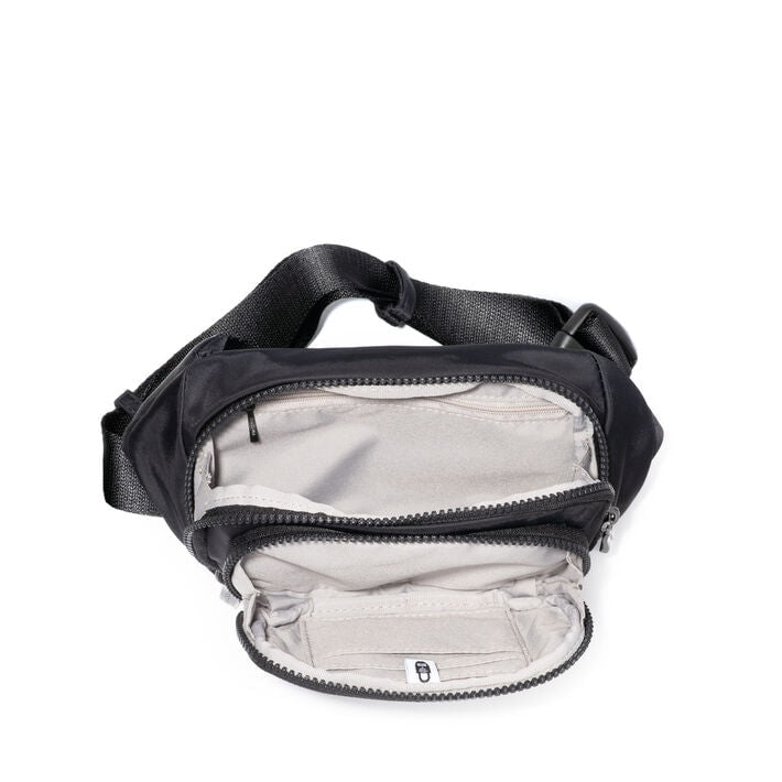 Baggallini On The Go Belt Bag Waist Pack - Hands-Free Crossbody Fanny Pack for Travel, Hiking & Running - Secure & Stylish Waist Wallet for Women & Men