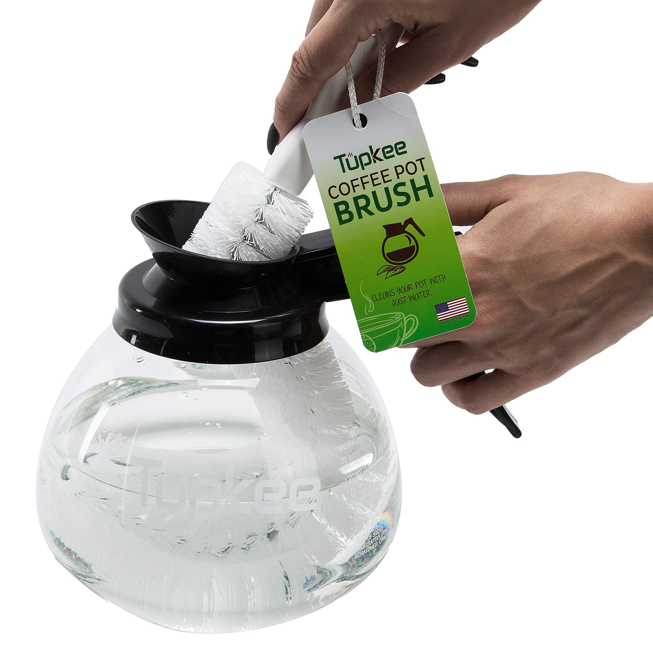 Commercial Coffee Carafe Replacement - 64 oz Glass Decanter with Black Handle (Set of 3) - Compatible with Wilbur Curtis, Bloomfield & Bunn Coffee Makers | Includes Cleaning Brush | Perfect for Restaurants, Cafes & Office Coffee Stations