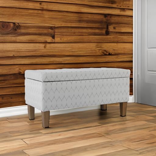 HomePop Textured Large Decorative Storage Bench - Gray & Brown, 36