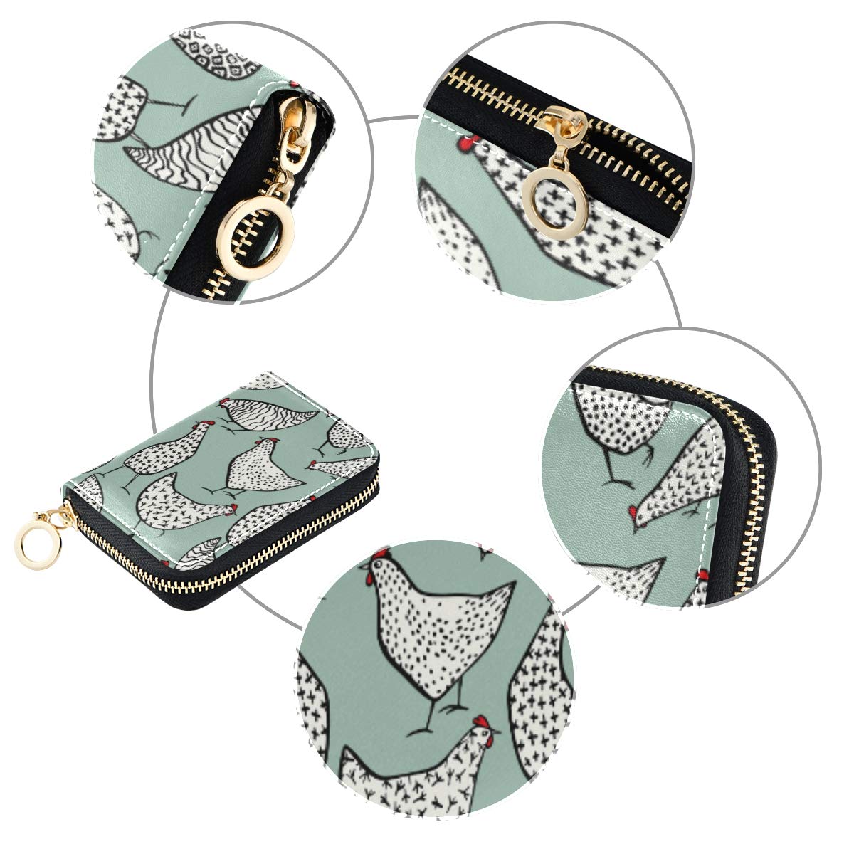 MOYYO RFID Blocking Leather Credit Card Holder - Stylish Zipper Wallet for Women & Girls - Perfect for Travel, Work, and Everyday Use