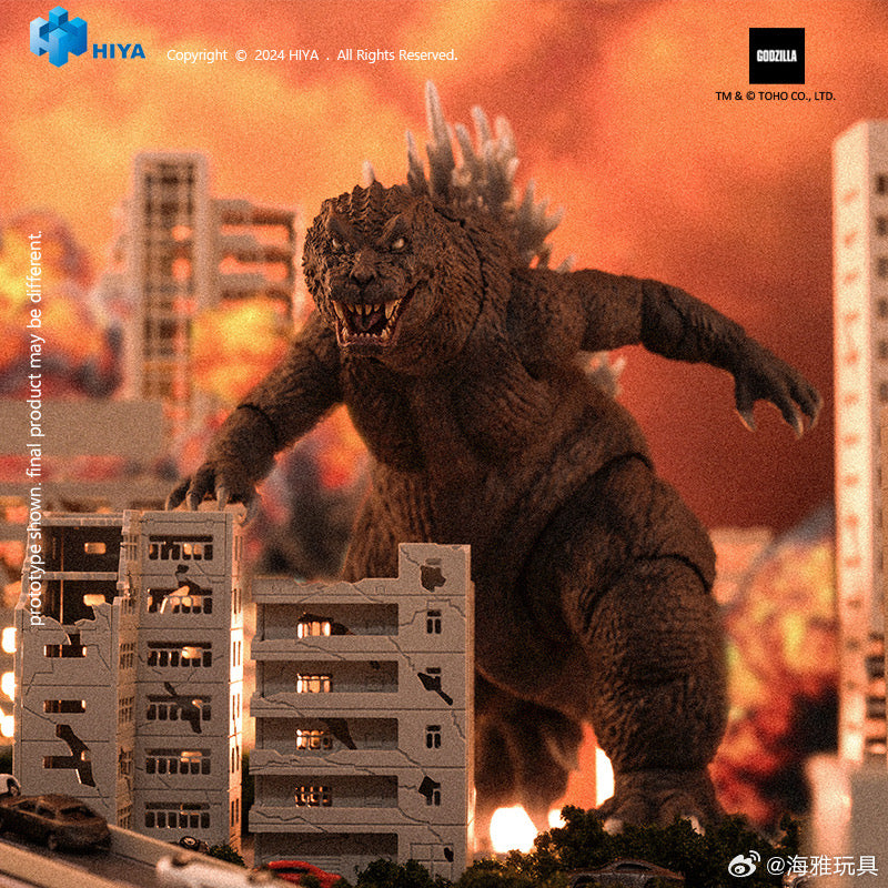 HIYA 7-inch 18cm Godzilla vs Mothra vs King Ghidorah Action Figure Set - Giant Monsters All Out Attack (2001) Movie Collection - Perfect for Display, Collectors & Monster Battles