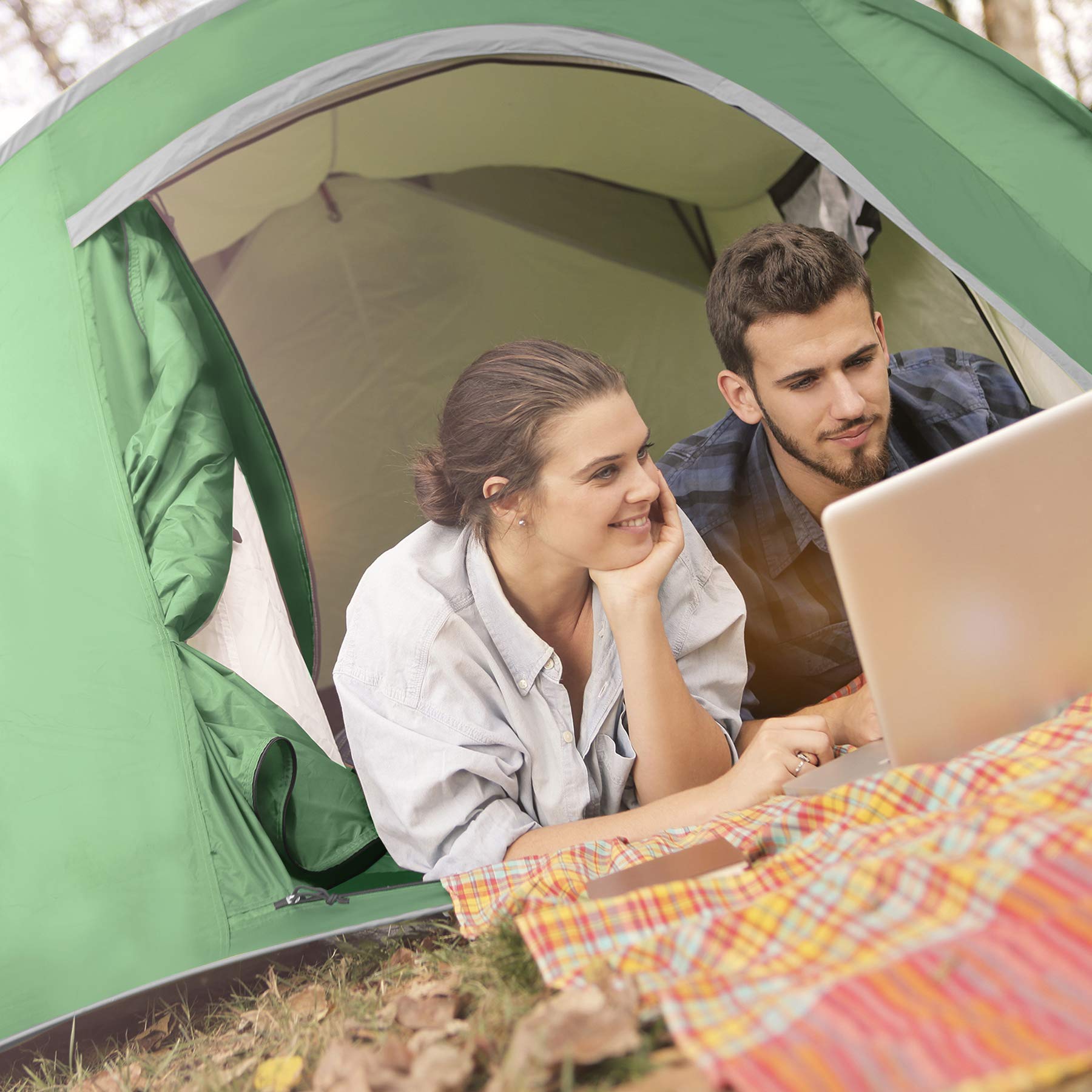 CAMEL CROWN 2-5 Person Camping Tent - Waterproof & Lightweight for Hiking & Backpacking