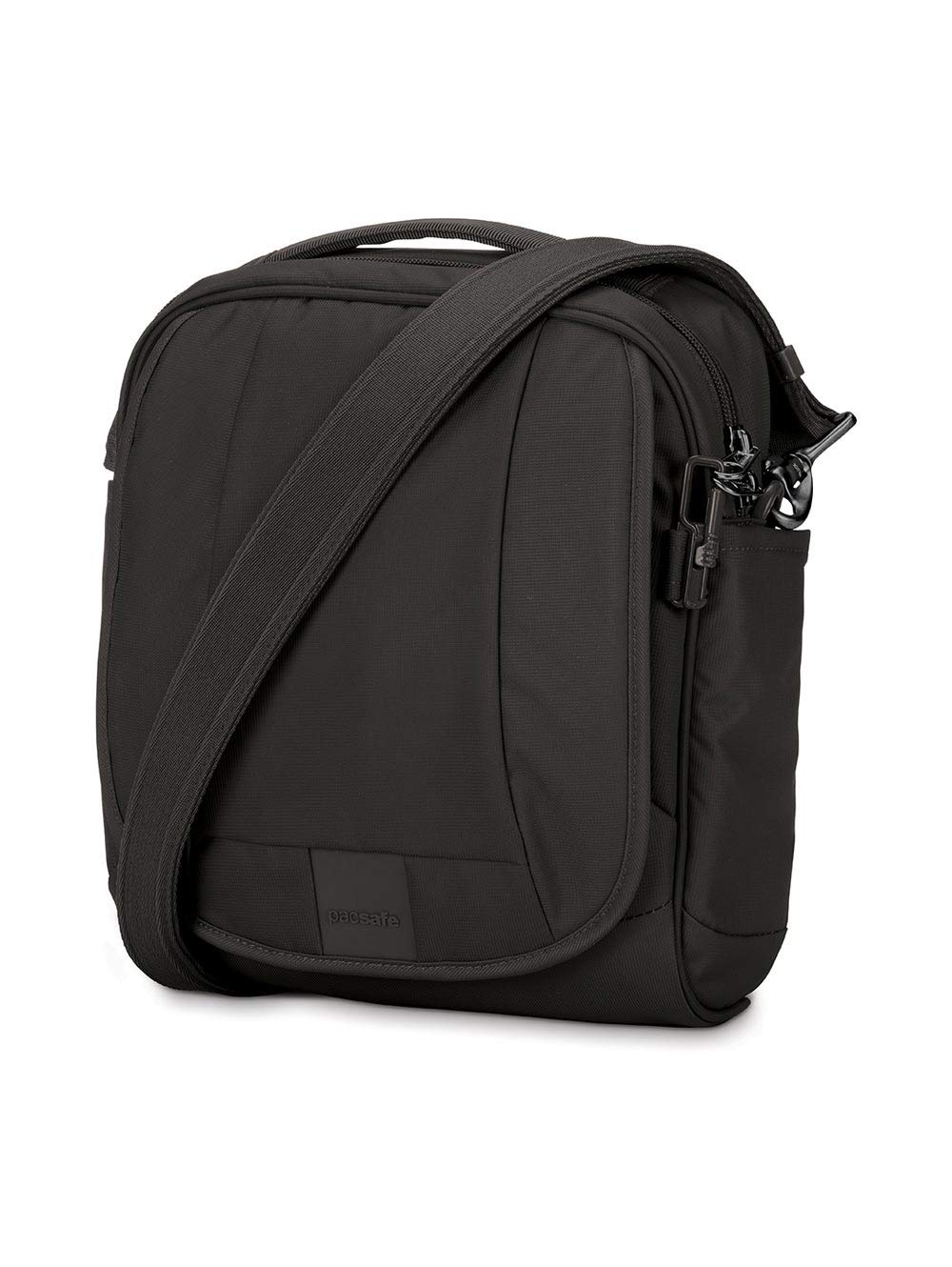 Pacsafe Metrosafe LS200 Anti-Theft Crossbody Bag 7L - Unisex Shoulder Bag for Men & Women, Fits Up to 10-Inch Tablet, Secure Travel & Commute Accessory (Black, One Size) - Perfect for Urban Travel, Daily Commute & Anti-Pickpocket Protection