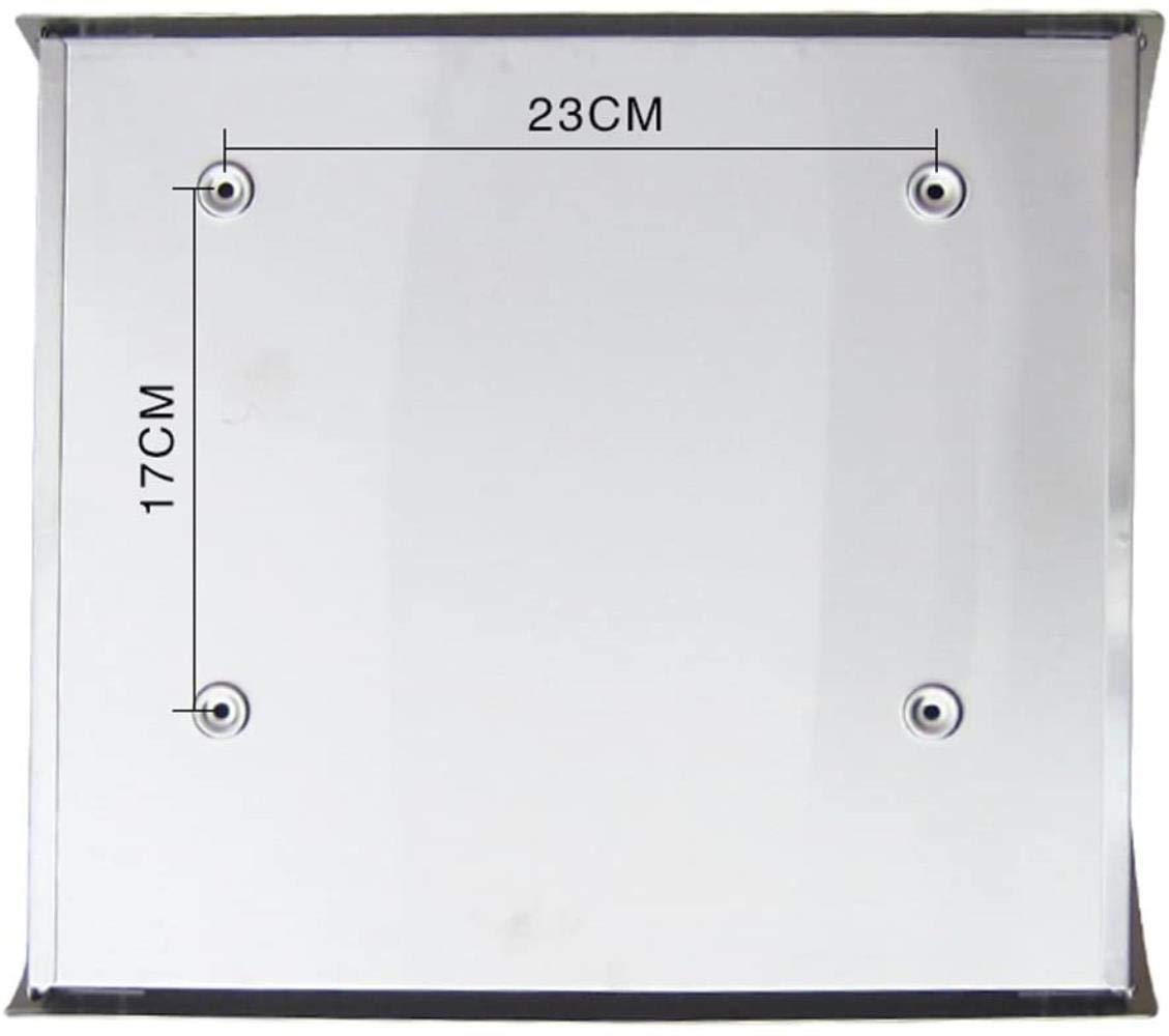 Stainless Steel Mailbox - Outdoor Wall Mounted Letter Box for Villa, Home & Garden - Perfect for Front Door, Porch & Driveway