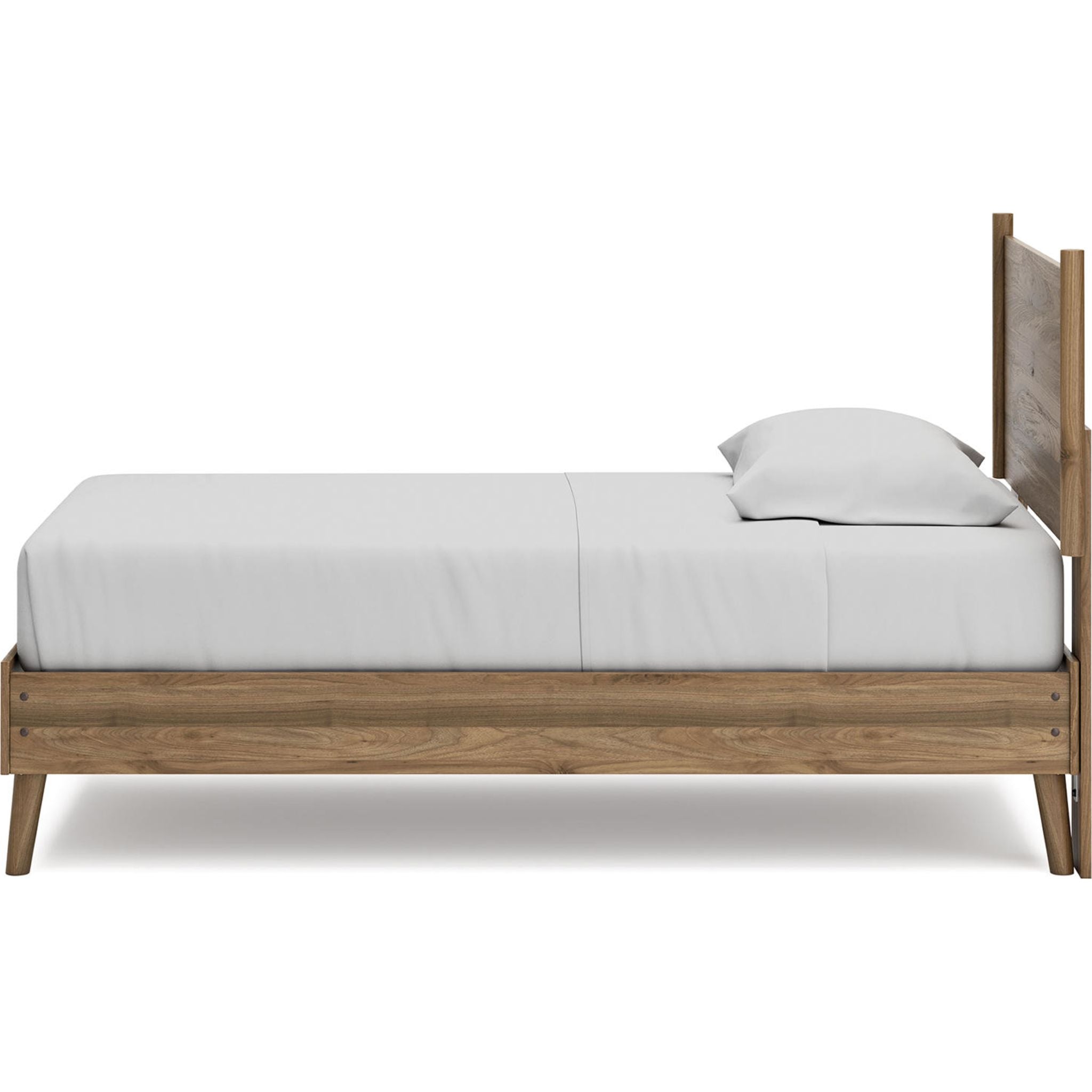 Aprilyn Twin Panel Bed in Honey Finish - Modern Wooden Twin Size Bed Frame for Kids & Teens - Perfect for Bedrooms, Dorms, and Guest Rooms