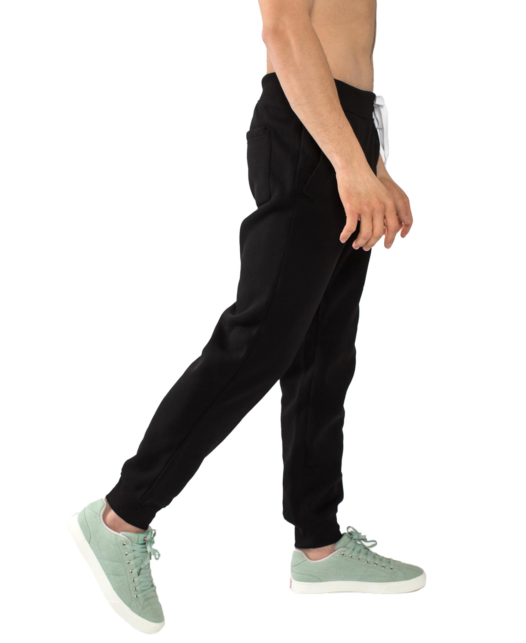 Southpole Men's Basic Active Fleece Jogger Pants - Comfortable Workout & Lounge Pants for Running, Gym, Travel - Regular & Big & Tall Sizes