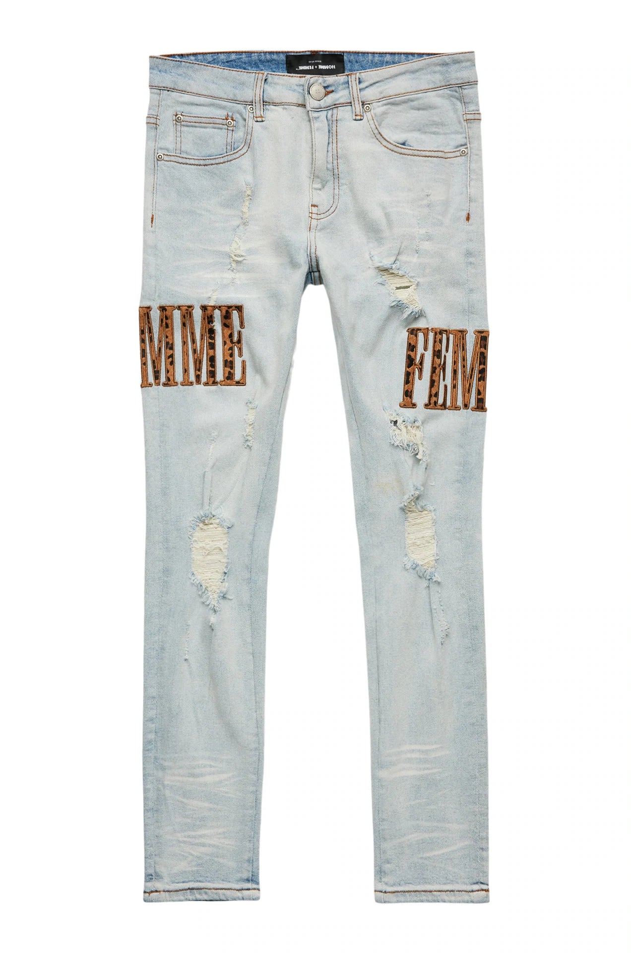 Men's & Women's Letterman Denim Jacket in Blue with Cheetah Print - Stylish Varsity Look for Casual Wear & Street Fashion