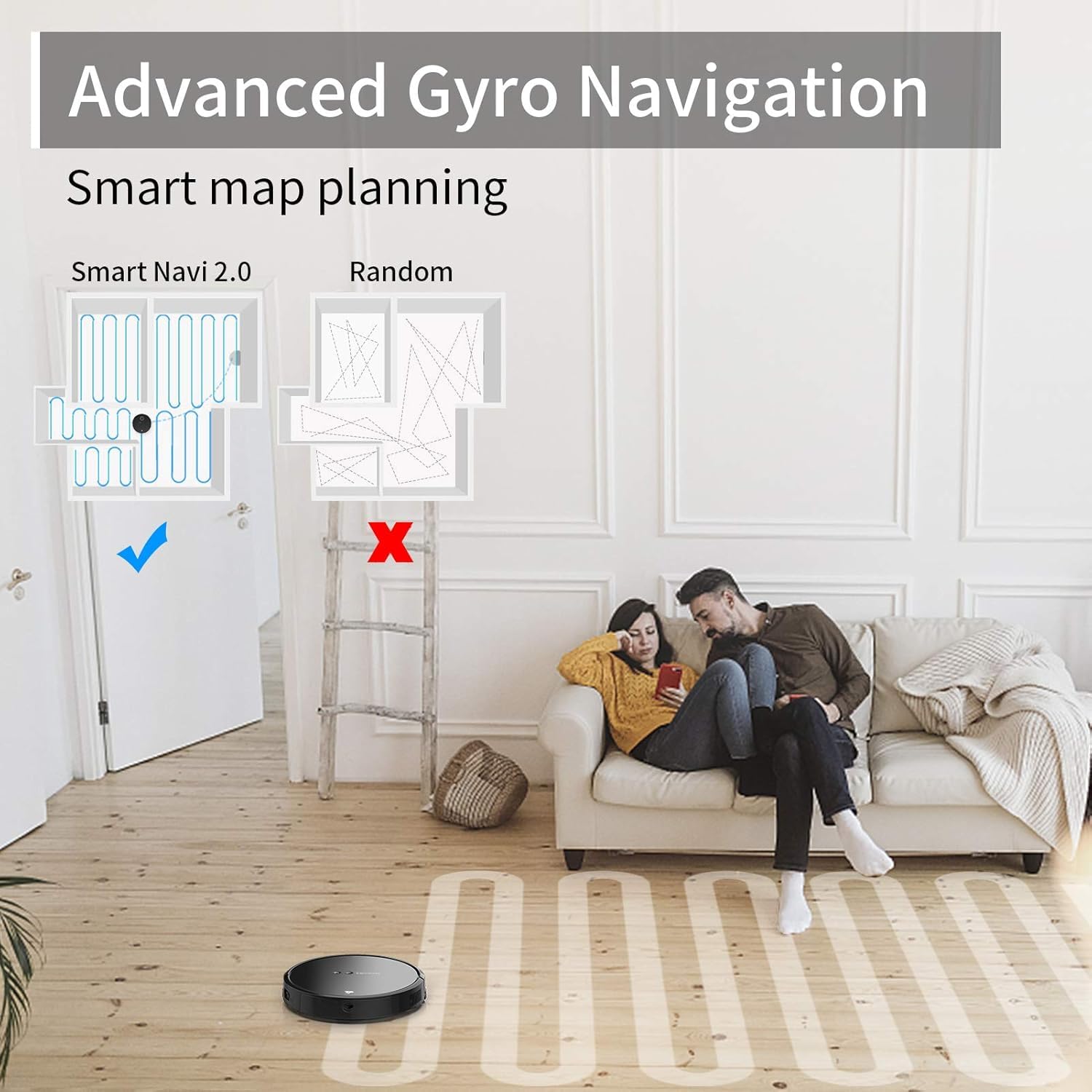 TECBOT S1 Robot Vacuum and Mop Cleaner - Slim 2-in-1 Robotic Vacuum with 2600mAh Self-Charging, Wi-Fi/App/Alexa Control for Hard Floors & Pet Hair - Perfect for Daily Home Cleaning & Smart Housekeeping