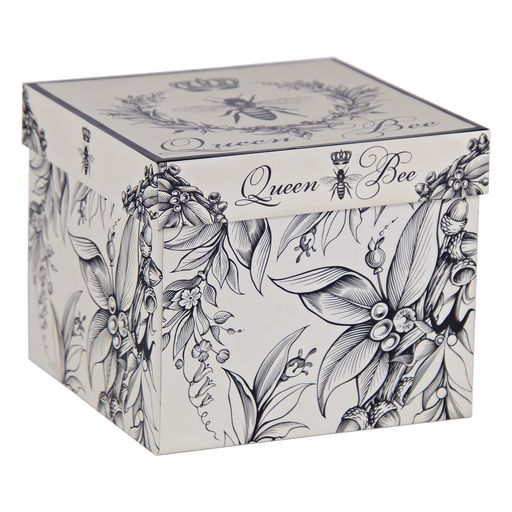 Queen Bee 16 oz Ceramic Coffee Mug with Lid - Elegant Honeycomb Design Gift Box - Perfect for Tea, Coffee & Hot Chocolate Lovers - Great for Home, Office & Gifts