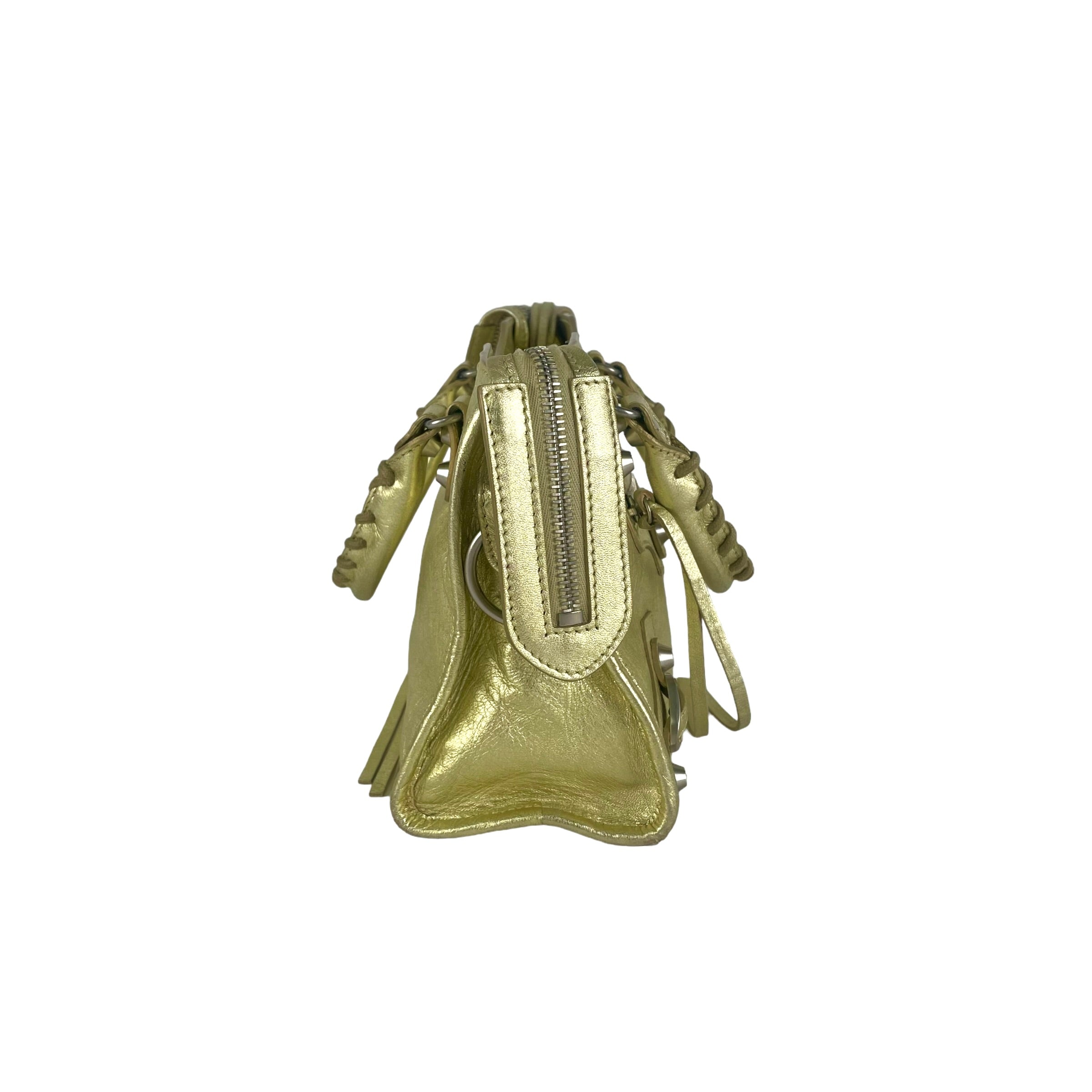 Balenciaga City Mini Gold Crossbody Bag - Luxury Designer Handbag for Women | Perfect for Everyday Use, Travel & Night Out