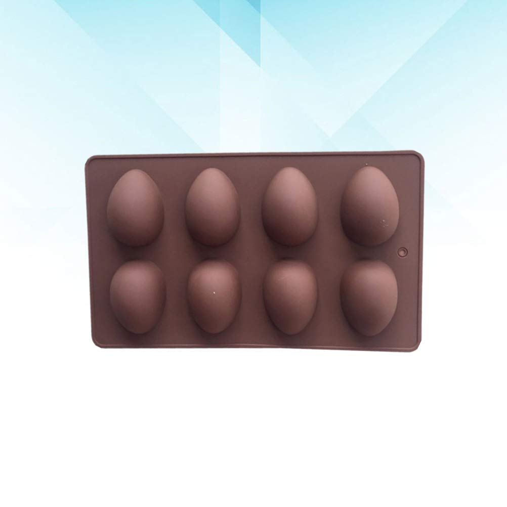 INOOMP 2-Pack 8-Cavity Egg Shaped Silicone Molds for Easter - Perfect for Making Chocolate Candies, DIY Desserts & Holiday Baking (Easter Egg Candy Molds, Chocolate Molds, Baking Supplies)