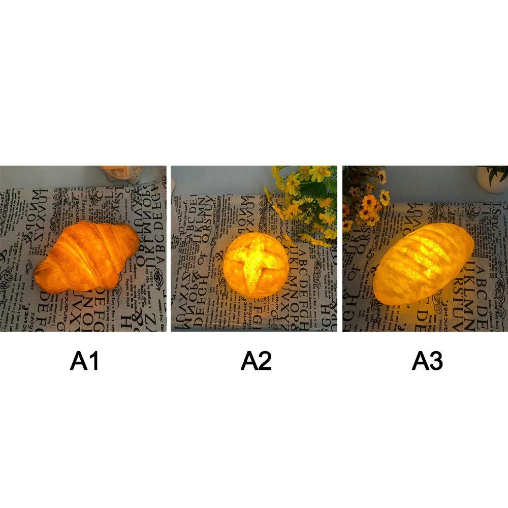 TRRAPLE LED Night Light - Simulation Bread Shaped Night Light for Bedroom, Nursery, Kids Room - Battery Operated Decorative Lamp for Adults, Moms, Babies & Children - Perfect for Bedside, Hallway & Nighttime Feeding