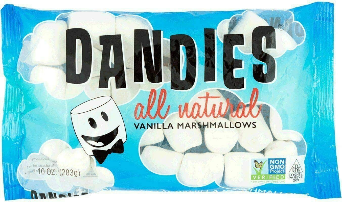 Dandies Vegan Marshmallows - Vanilla Flavor, 10 Ounce (Pack of 5) | Gluten-Free, Gelatin-Free, Non-GMO | Perfect for Hot Cocoa, Campfire S'mores & Vegan Baking