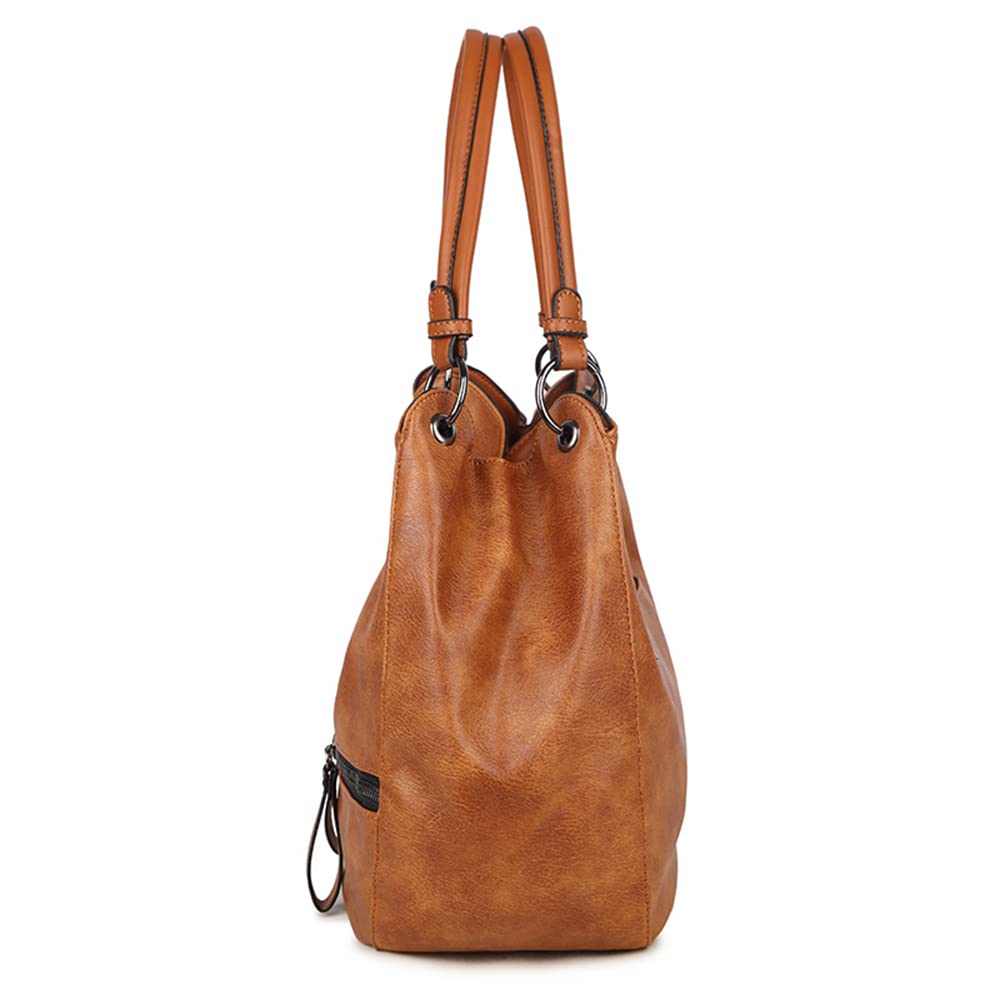 Stylish Women's Large PU Leather Hobo Shoulder Bag - Tote & Crossbody Handbag for Ladies - Perfect for Work, Travel, and Everyday Use