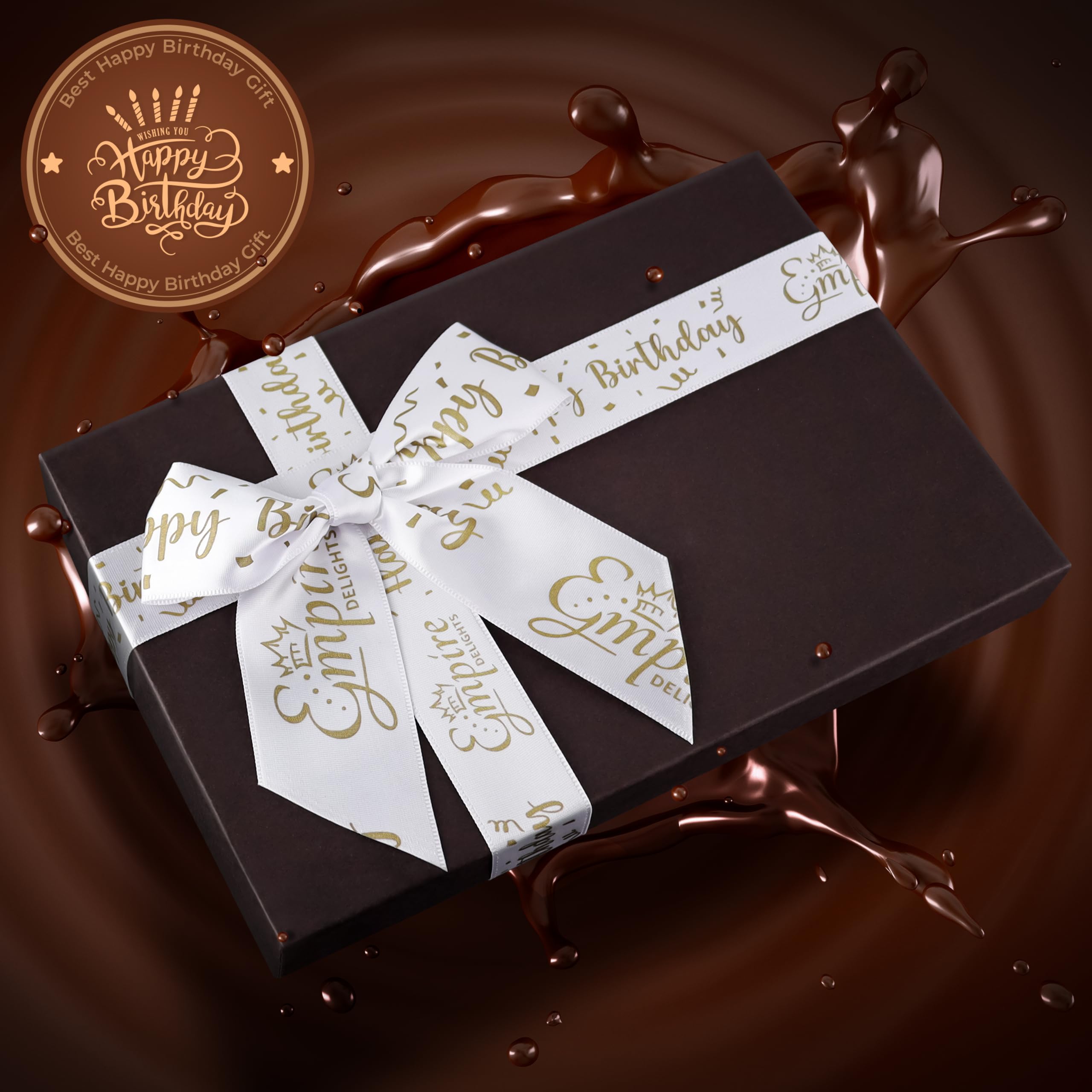Gourmet Chocolate Cookies Birthday Gift Basket for Men & Women - 6 Count Happy Birthday Treats Box by Empire Delights | Perfect for Anniversary, Valentine's Day & Corporate Gifting