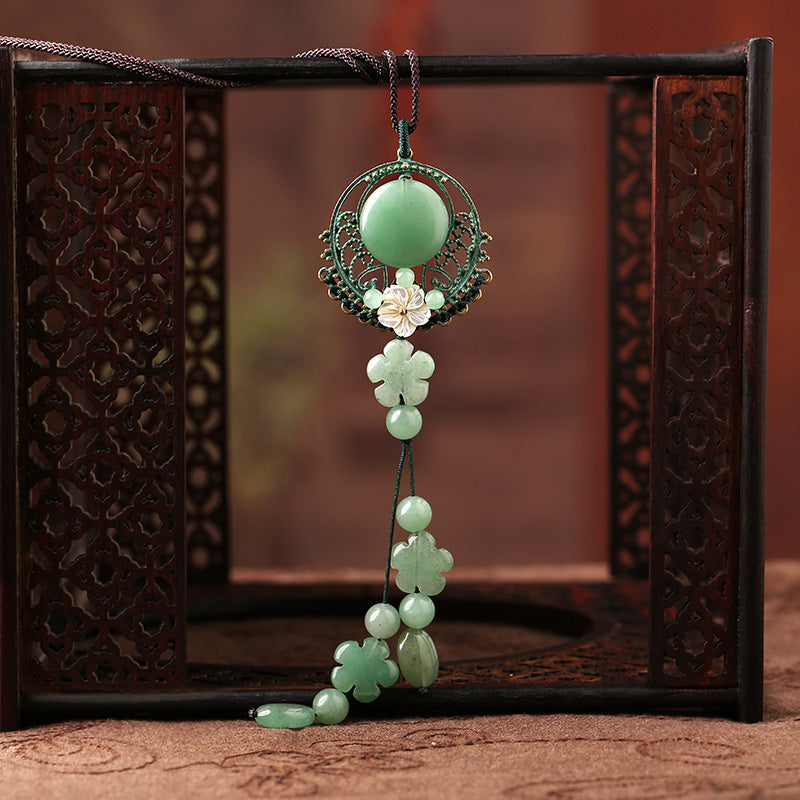 Handmade Adjustable Jade Pendant Necklace - Elegant Green Gemstone Jewelry for Women | Perfect for Weddings, Parties & Everyday Wear