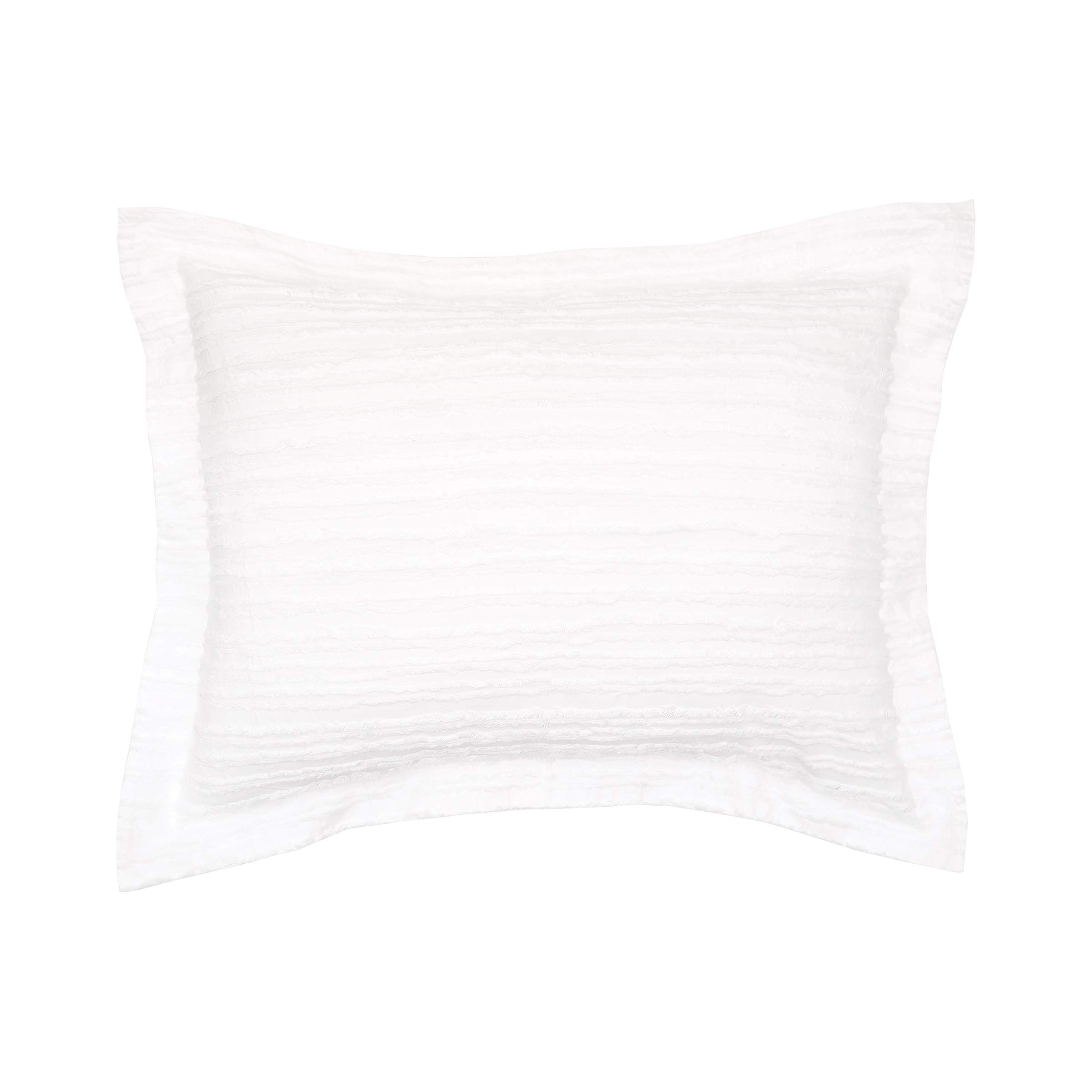 C&F Home 100% Cotton White Eyelashes Comforter Set - King Size 5-Piece Lightweight Reversible Bedspread Coverlet | Machine Washable | Perfect for Master Bedroom, Guest Room & Luxury Hotel Decor