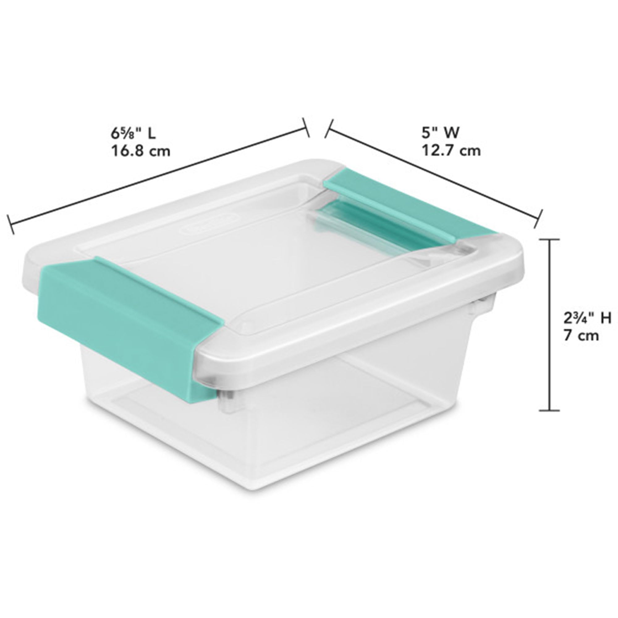 Sterilite 12-Pack Clear Plastic Clip Boxes - Small Storage Containers for Crafts, Office Supplies & Organizing - Perfect for Home, School & Office Organization