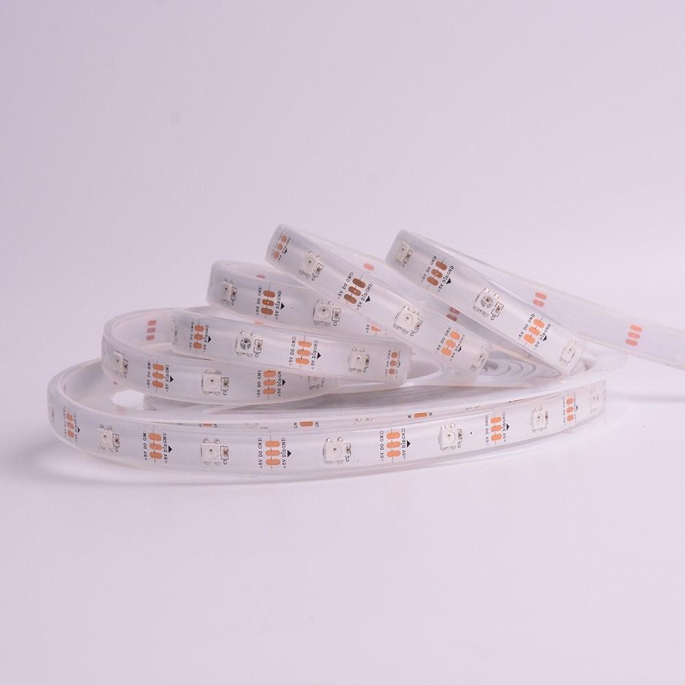SK6812 Individually Addressable RGBW LED Strip Light - 16.4ft (5m) 5050 SMD 30 LEDs/Meter, 5V DC, White PCB - Perfect for Home Decoration, Gaming Setup, and DIY Lighting Projects