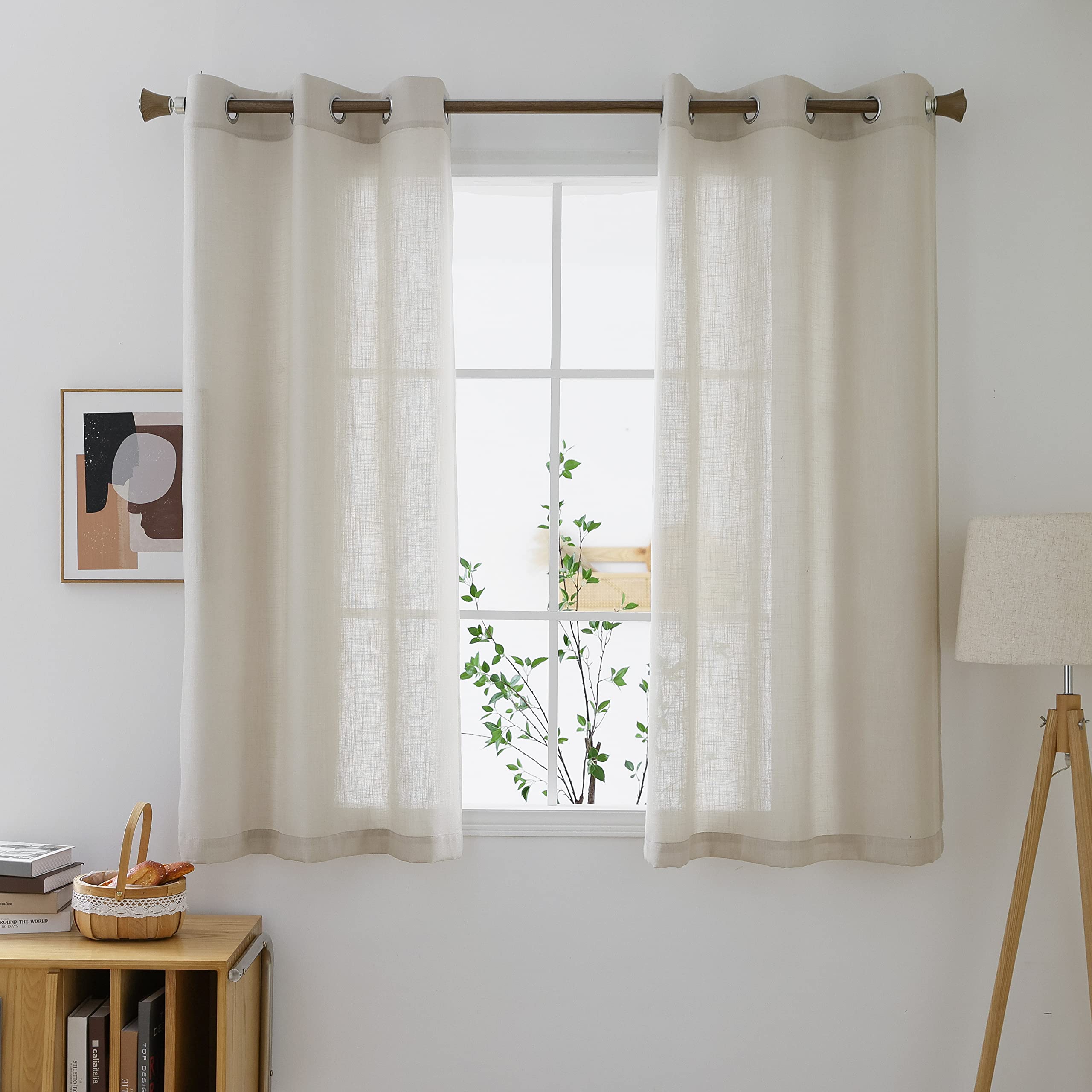 Khaki Linen Sheer Curtains 29