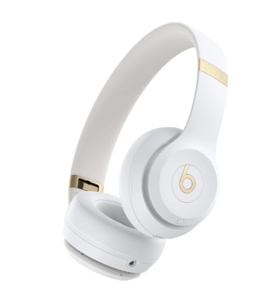 Beats Solo 4 Wireless Bluetooth On-Ear Headphones - 50H Battery, Apple & Android Compatible, Noise Isolation - Warm White (Renewed) for Gym, Travel & Work