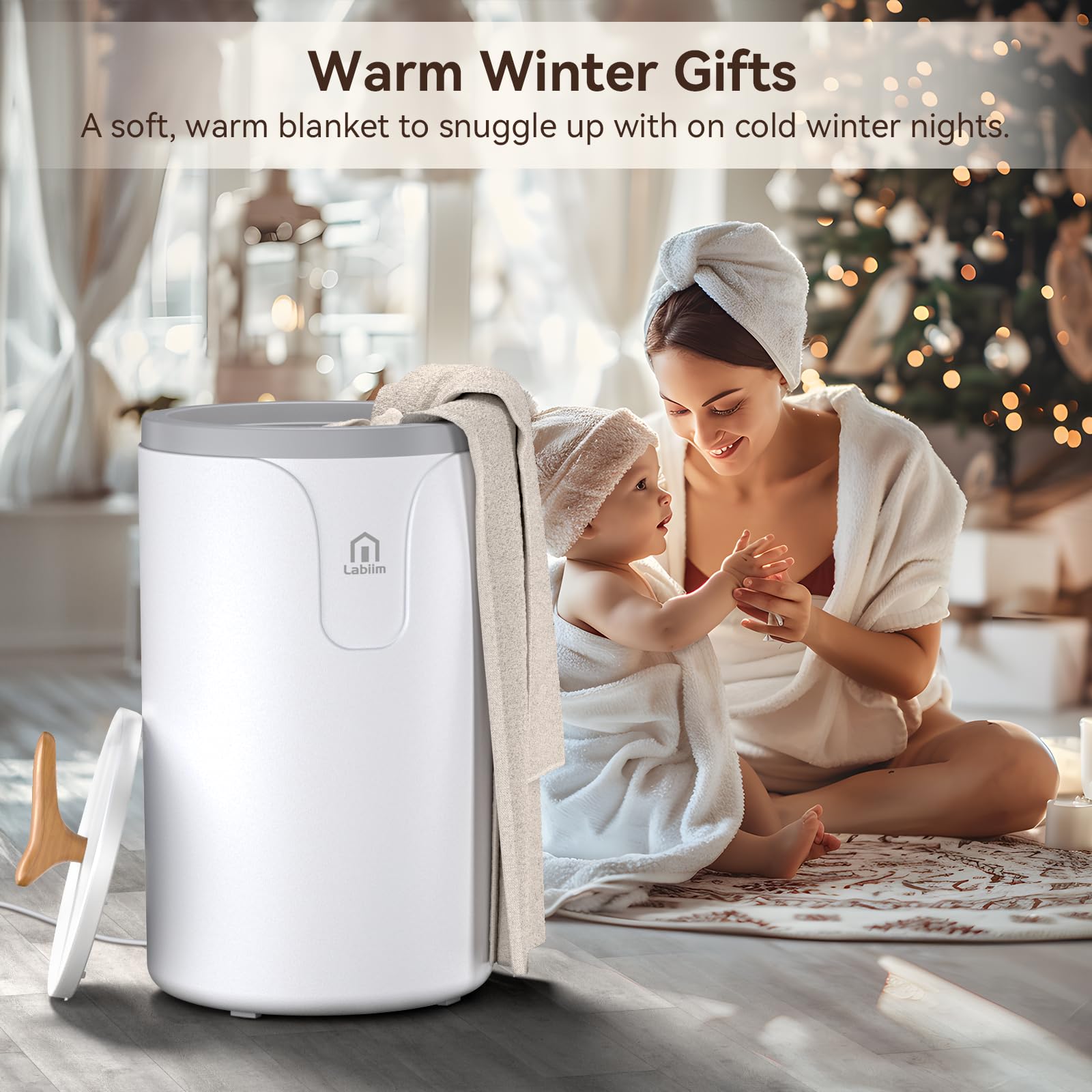 Premium Heated Towel Warmer for Bathroom & Spa - 20L Large Capacity Fast Warming Bucket for Towels, Robes & Blankets - Perfect Winter Gift for Home Luxury & Cozy Comfort
