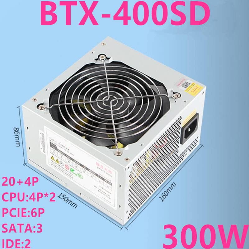 BTX-400SD 300W Desktop Power Supply - 80 Plus Certified, Silent 400W Peak PSU for Gaming PC & Home Office Computers | Reliable Energy for Workstations & DIY Builds