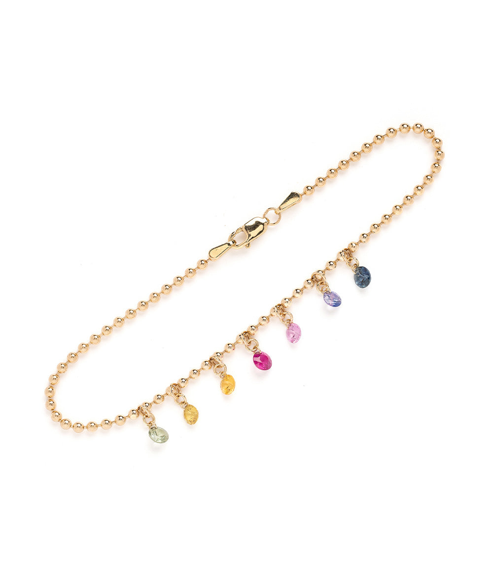 14K Gold Sapphire Bracelet for Women - Elegant Candy Crush Inspired Jewelry Gift for Birthday, Anniversary & Special Occasions