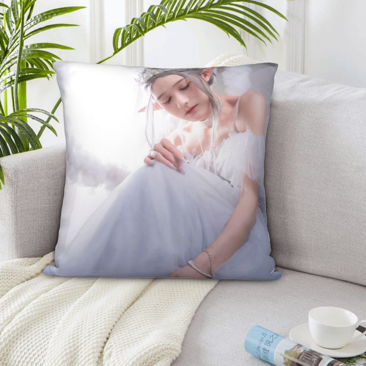 Custom Photo Throw Pillow Covers 12x12 Inch - Personalized with Your Pictures, Logos, or Text - Perfect for Gifts, Pet Memorials, Mother's Day & Home Decor