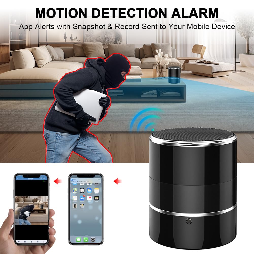 Wireless Security WiFi Camera with Bluetooth Speaker - 240° Wide Angle View, 1080P HD, Motion Detection, Phone App Control for Home, Office & Store Surveillance (2.4G/5G Dual Band) | Perfect for Baby Monitoring, Pet Watching & Business Security