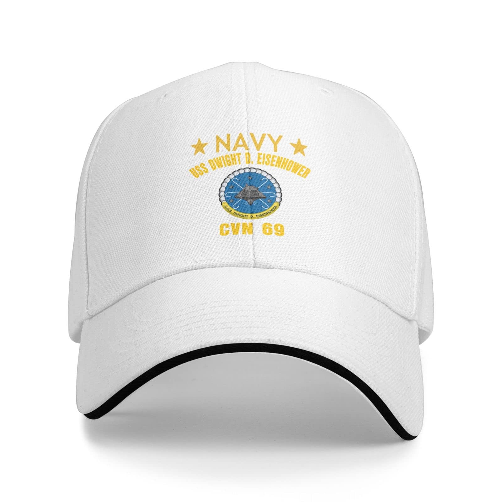 USS Dwight D Eisenhower CVN-69 Navy Baseball Cap - Unisex Adjustable Military Hat for Men & Women - Perfect for Veterans, Navy Enthusiasts & Patriotic Events