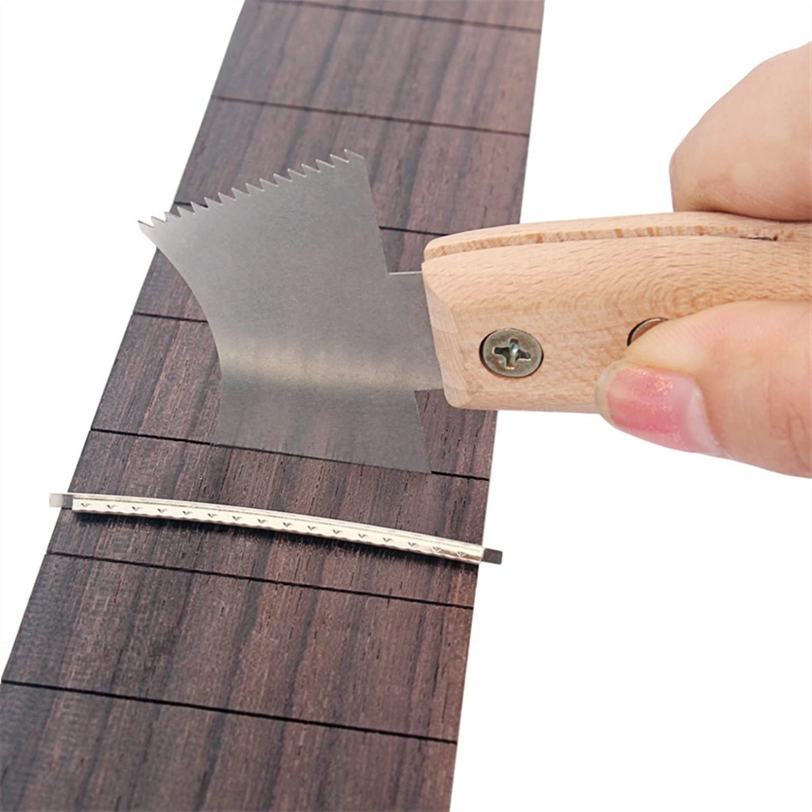 Professional Guitar Fret Wire Groove Protector Ruler & Fingerboard Replacement Tool Set - Luthier Repair Kit for Guitar Maintenance, DIY Fretwork & Instrument Care - Perfect for Guitarists, Luthiers & Music Repair Shops