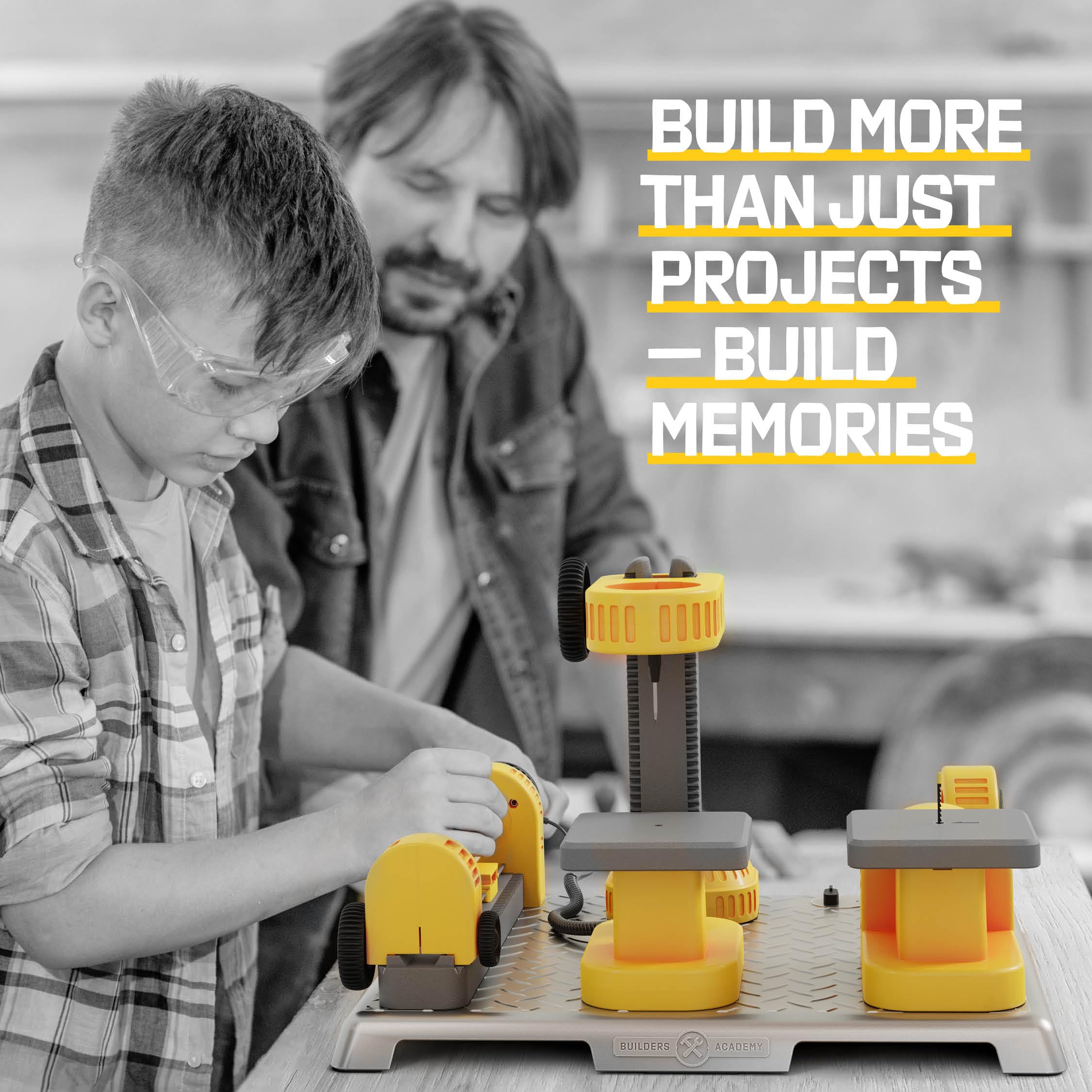 4 in 1 Woodworking Station for Kids - STEM Wood Building Kit with Real Construction Tools - Educational DIY Project Set for Boys & Girls Age 8+ - Perfect Birthday, Easter & Holiday Gift for Young Builders | Great for Home Projects, STEM Learning & Creative Play