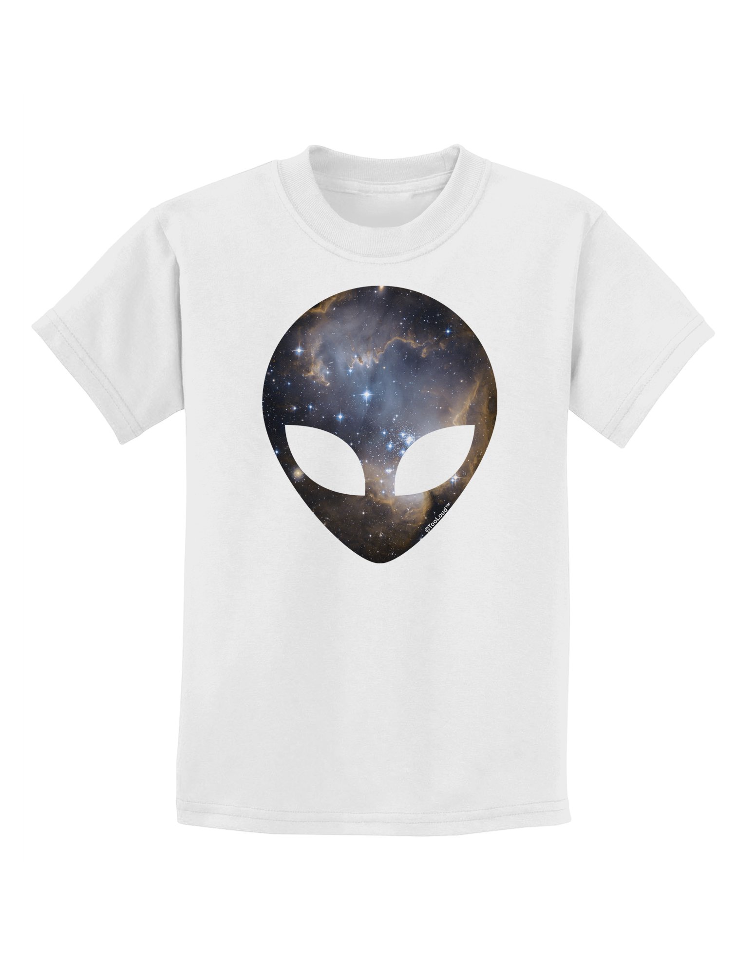 TOOLOUD Extraterrestrial Alien Face Space Print Kids T-Shirt - Fun Science Fiction Graphic Tee for Boys & Girls | Perfect for School, Parties & Space-Themed Events
