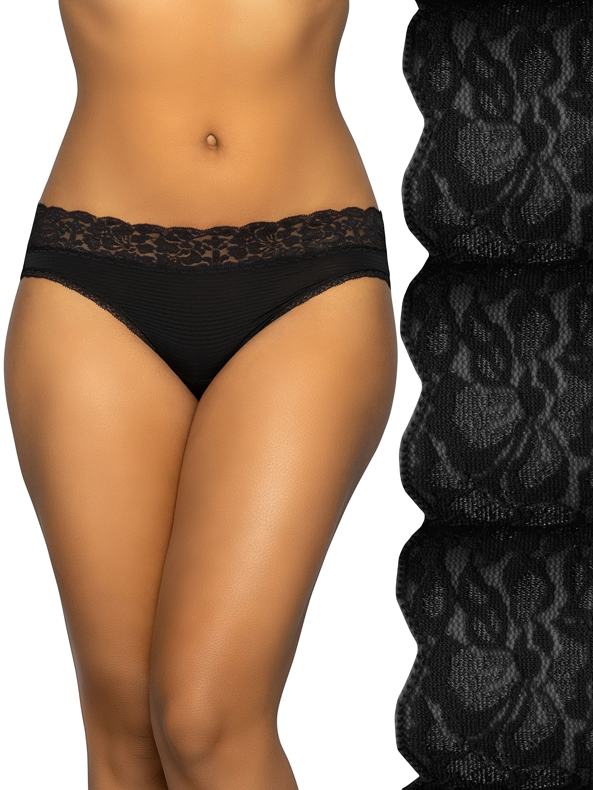 Vanity Fair Women's Lace Panties - Lightweight, Silky & Stretchy Underwear for Everyday Comfort | Perfect for Work, Travel & Relaxation