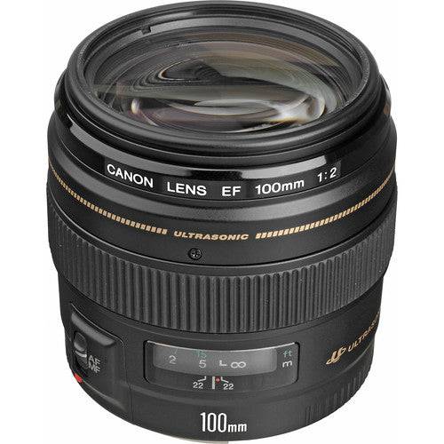 Canon EF 100mm f/2 USM Medium Telephoto Prime Lens for Portrait & Low Light Photography - Perfect for Wedding, Event & Studio Shoots