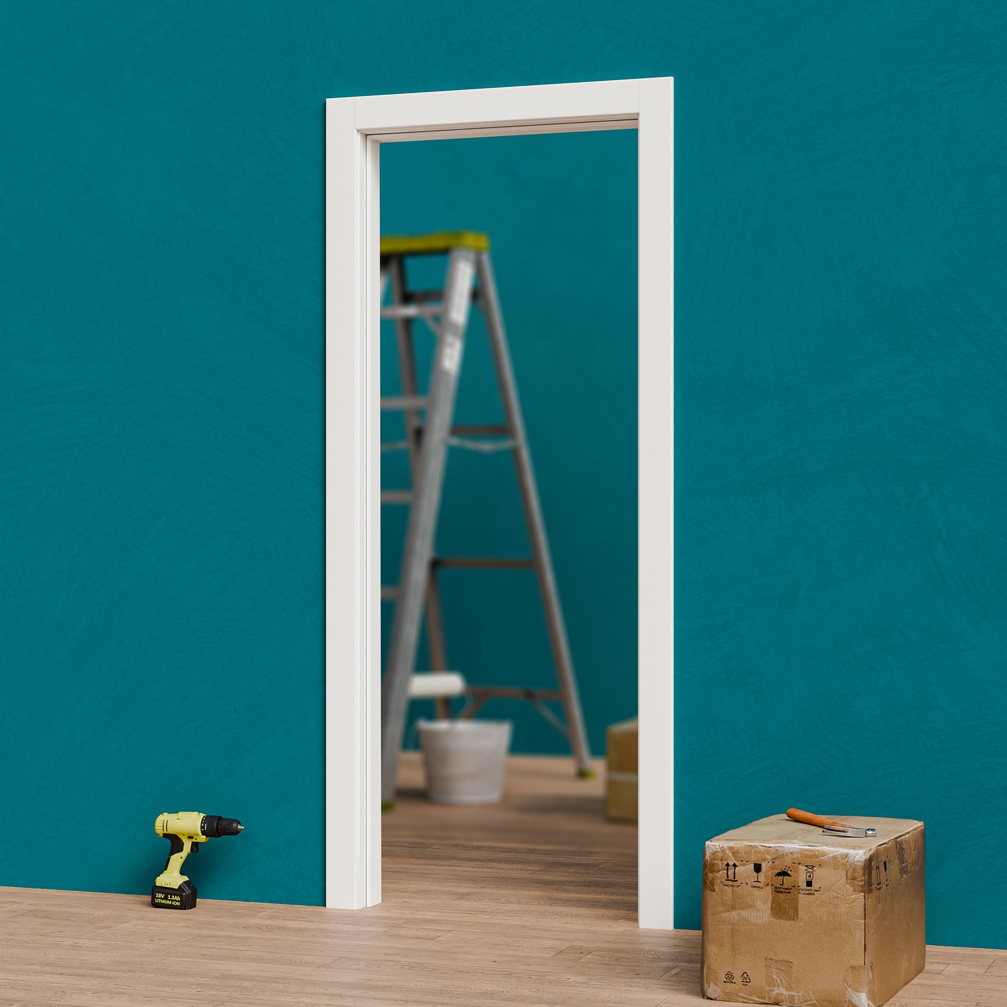 Solid Pine Wood Prefinished Interior Door Jambs and Casings Set - 80