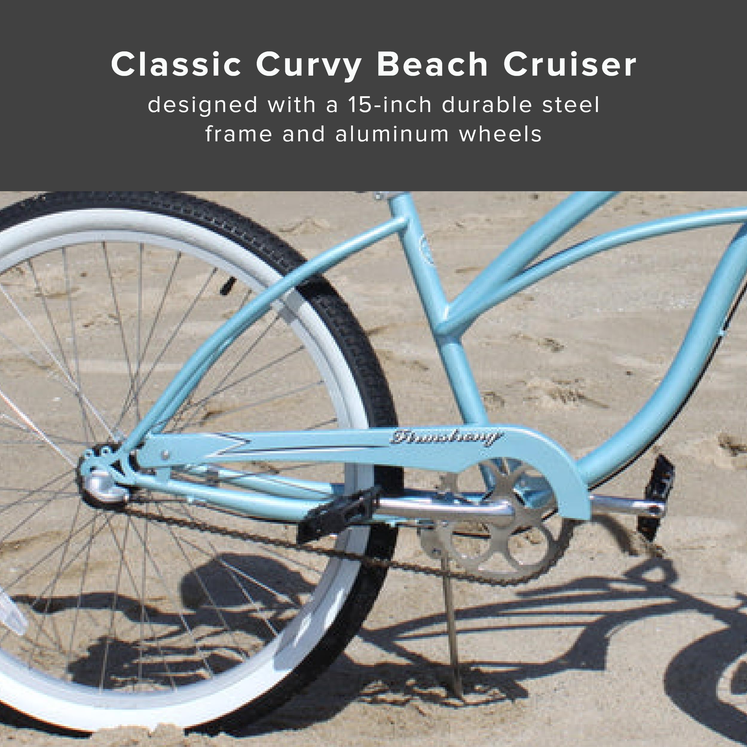 Firmstrong Urban Lady Beach Cruiser Bicycle - Comfortable Women's Bike for Leisure Riding, Commuting & Beach Cruising | Perfect for Coastal Rides, City Commutes & Weekend Adventures