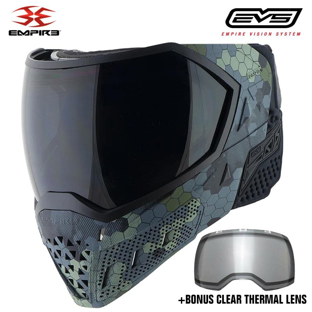Empire Empi-21 Full Face Airsoft Mask - Tactical Paintball Goggles with Anti-Fog Lens for Airsoft, Paintball & Outdoor Sports | Perfect for CQB, MilSim & Airsoft Battles