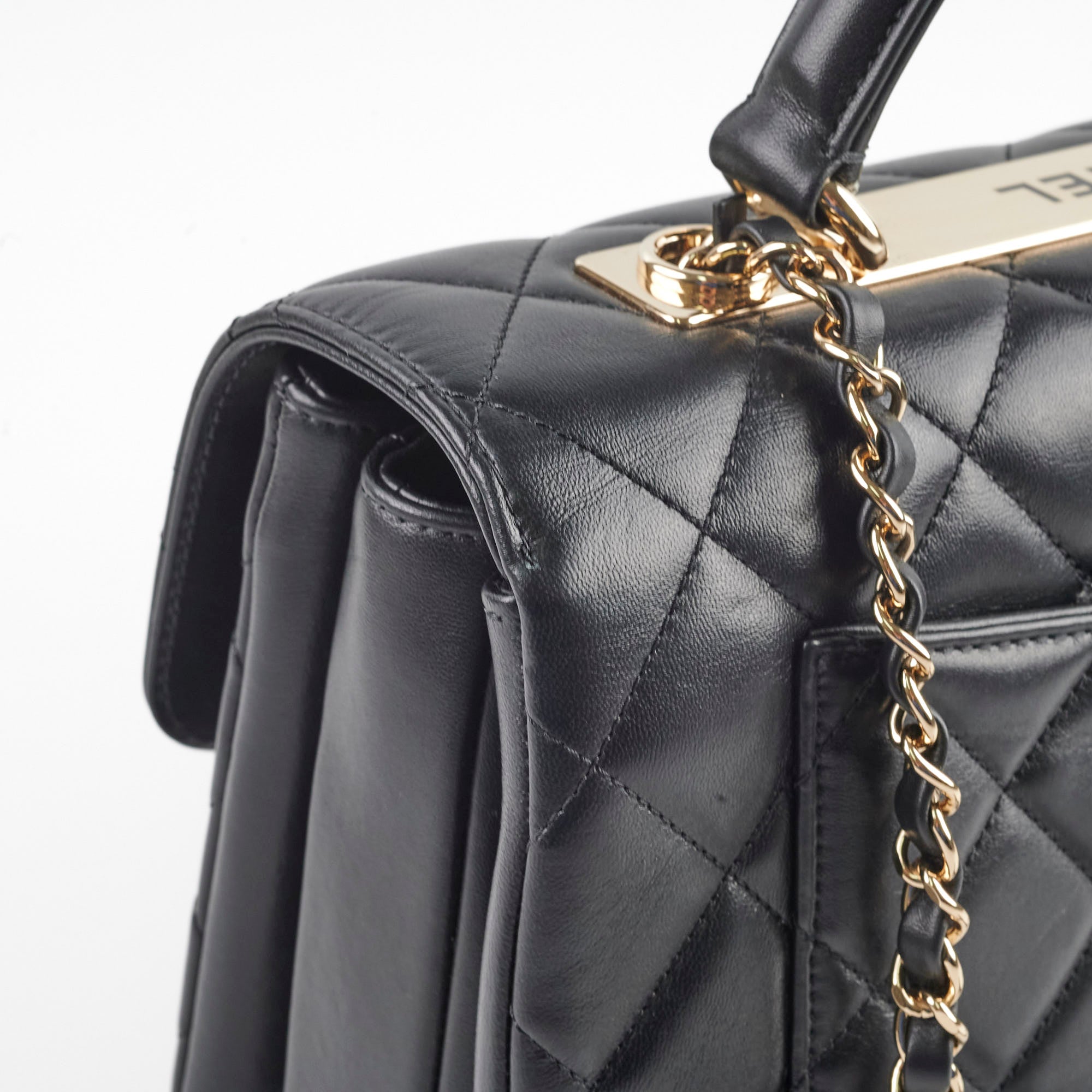 Chanel Medium Trendy CC Black Leather Shoulder Bag - Luxury Designer Handbag for Women | Perfect for Work, Evening Events & Everyday Use